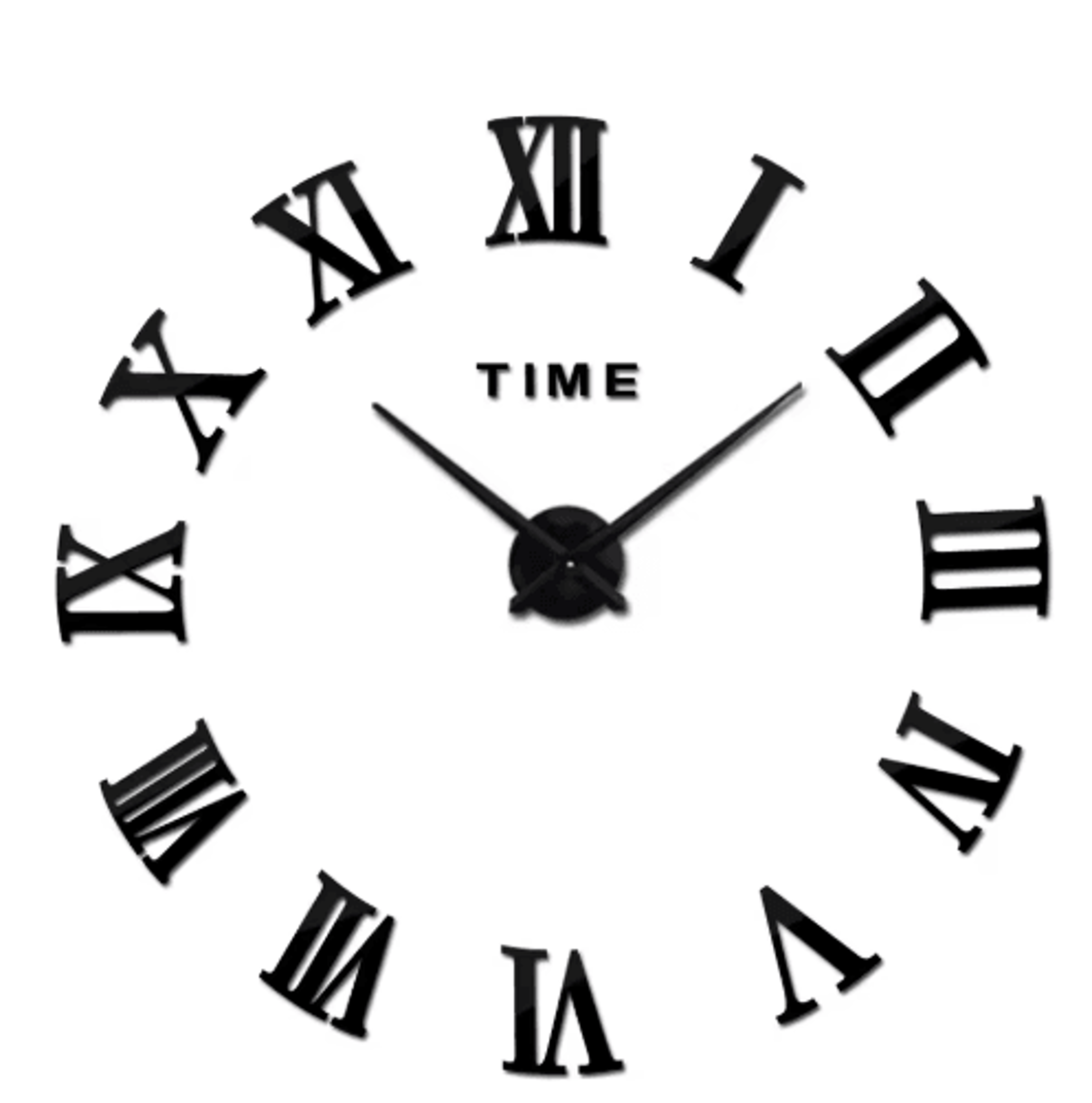 Modern 3D DIY Wall Clock  Large Acrylic Mirror Decorative Quartz Clock 9