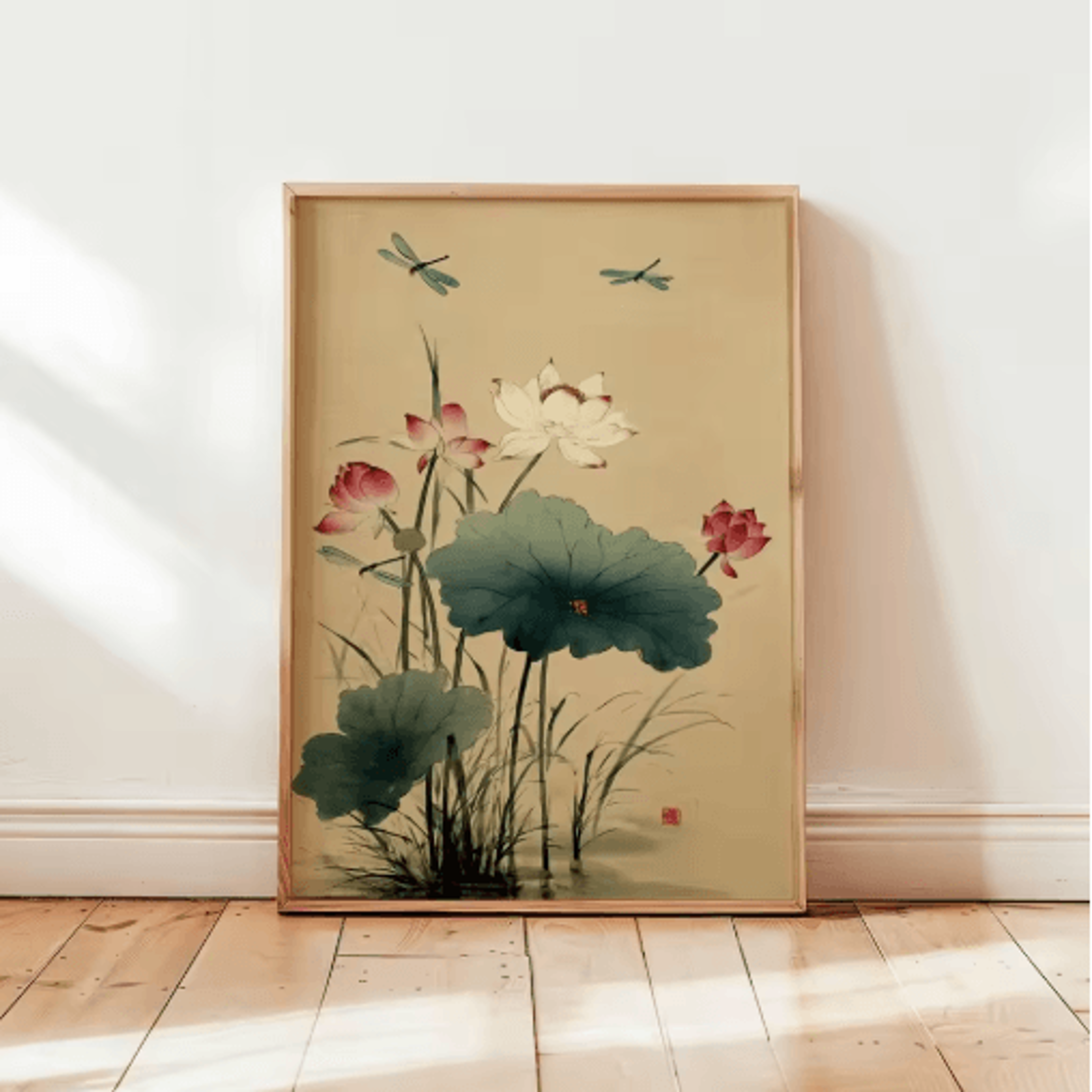Japanese Tiger Swimming Canvas Wall Art  Asian Animal Canvas Print For Modern Living Room Decor 23