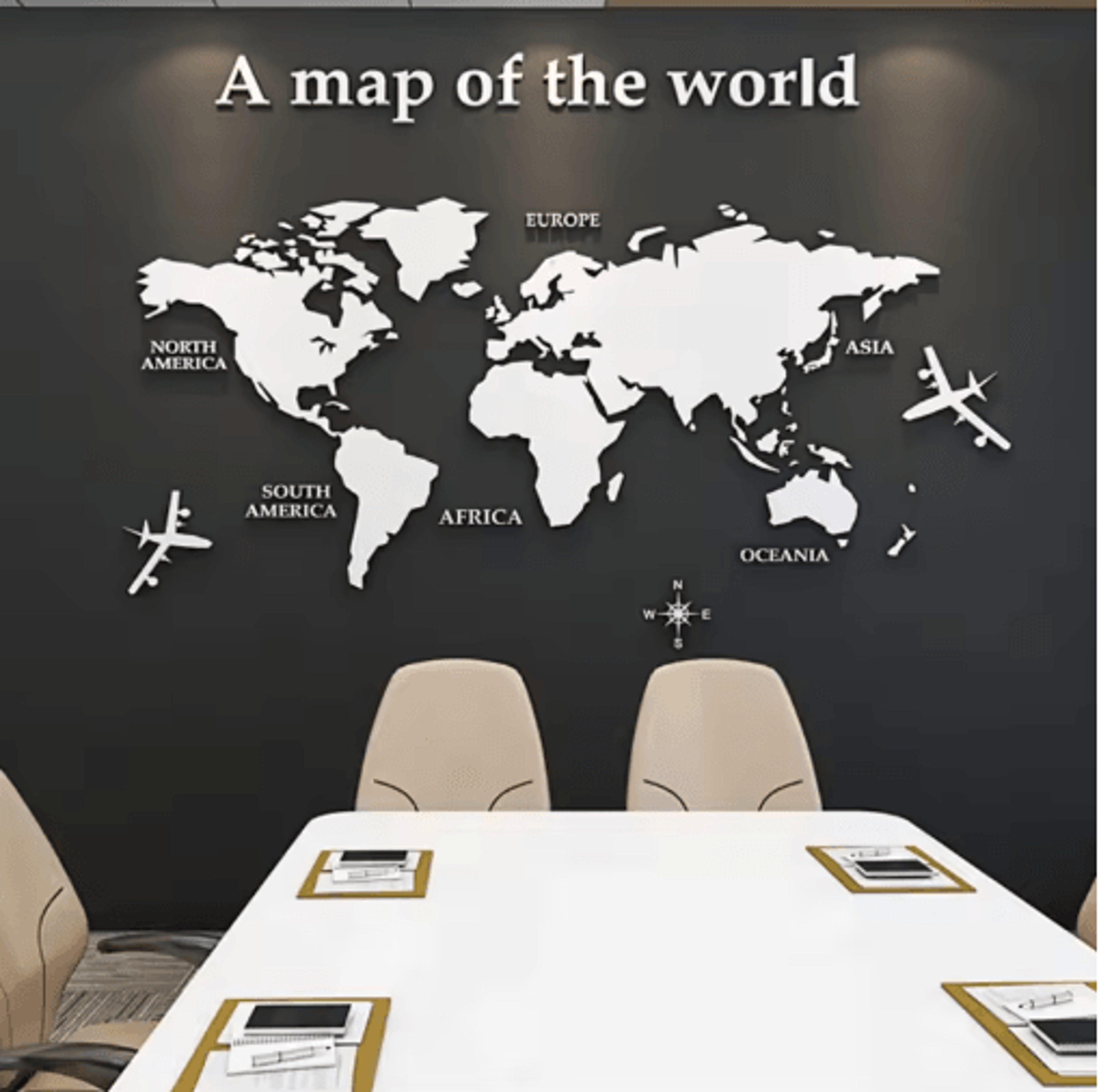 3D Acrylic World Map Wall Sticker Modern Crystal Wall Decor For Home  Office 7