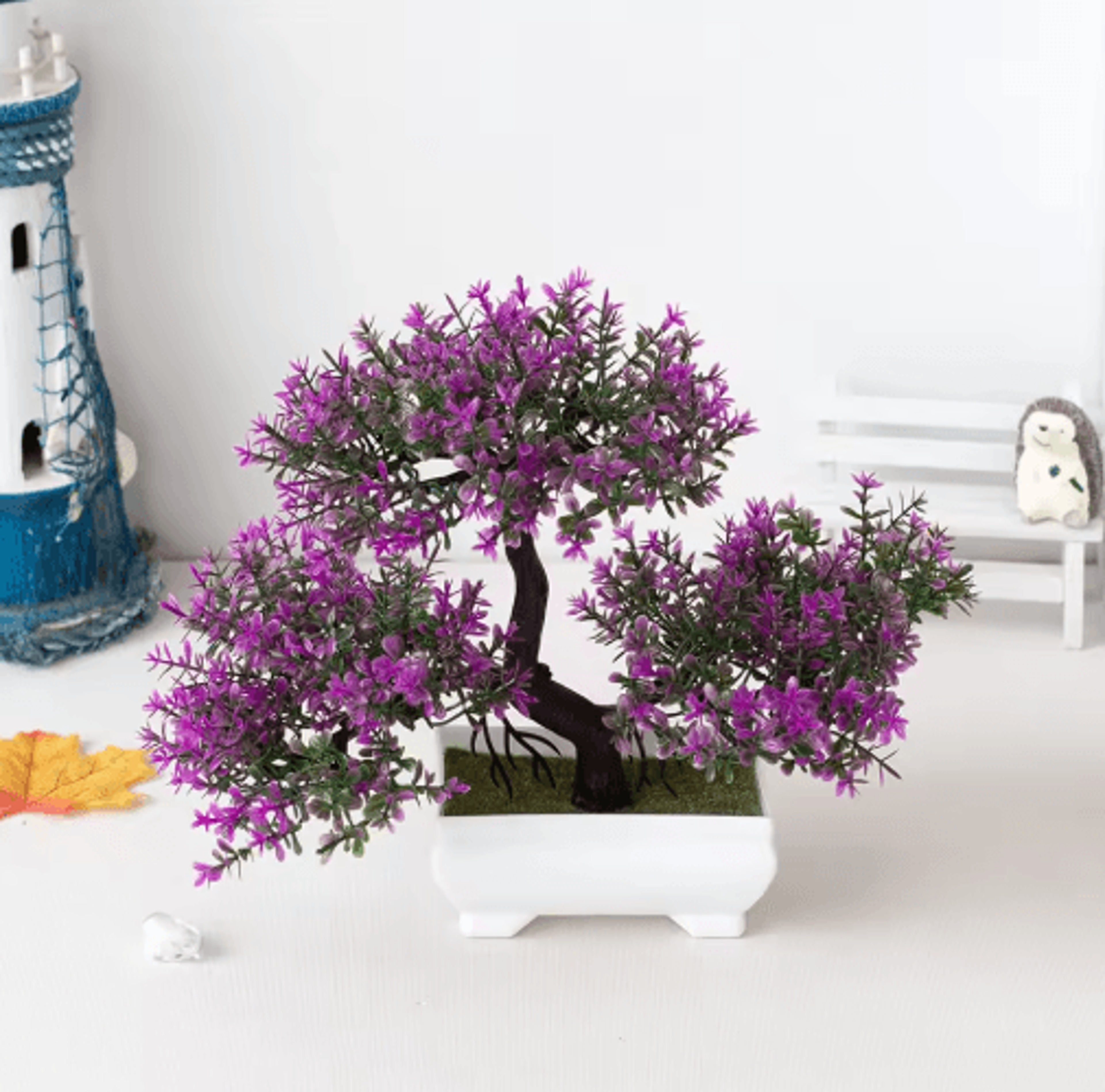 Artificial Bonsai Plant  Mini Zen Garden Tabletop Tree For Home  Office Decor 10