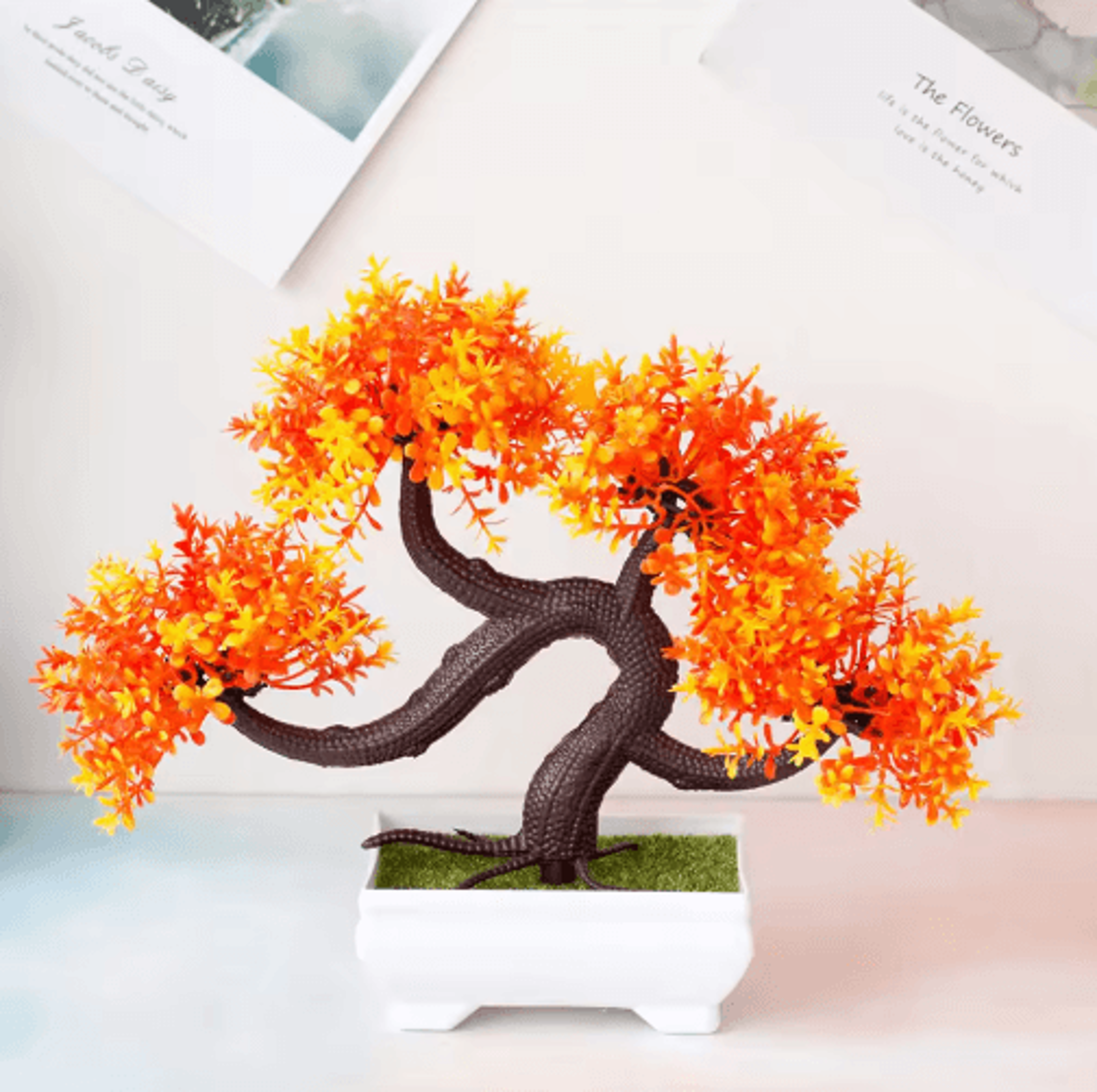 Artificial Bonsai Plant  Mini Zen Garden Tabletop Tree For Home  Office Decor 14