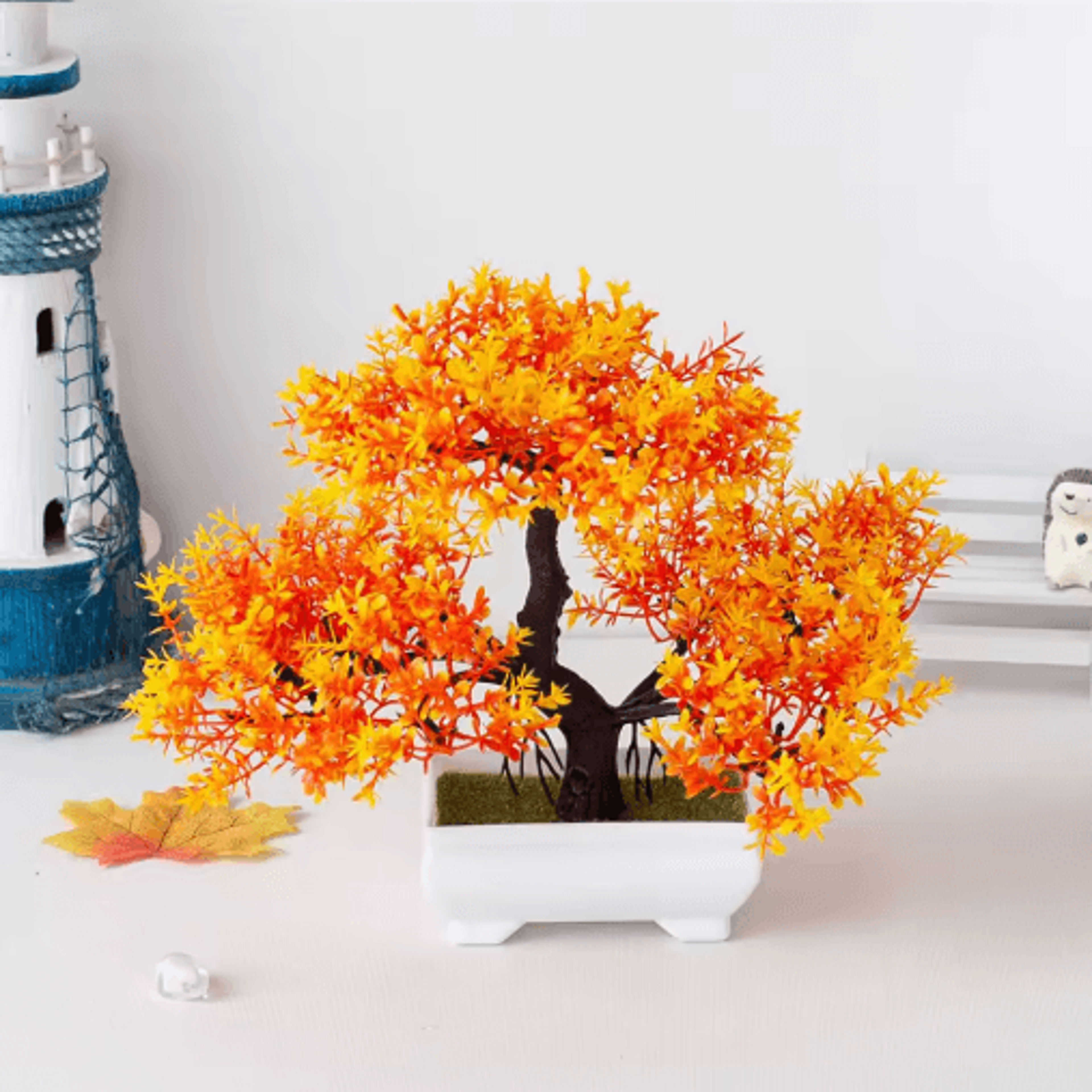 Artificial Bonsai Plant  Mini Zen Garden Tabletop Tree For Home  Office Decor 20