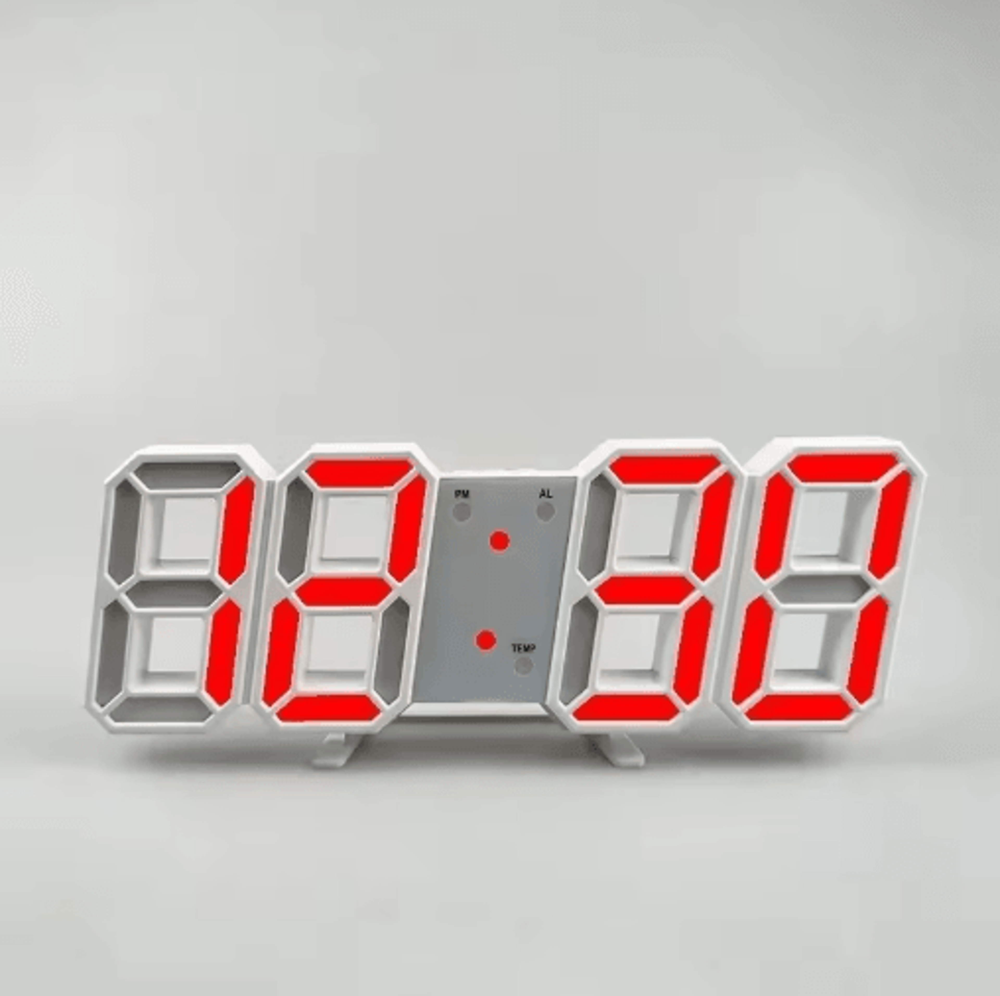 3D LED Digital Wall Clock  Alarm Clock With Time Date  Temperature Display 1