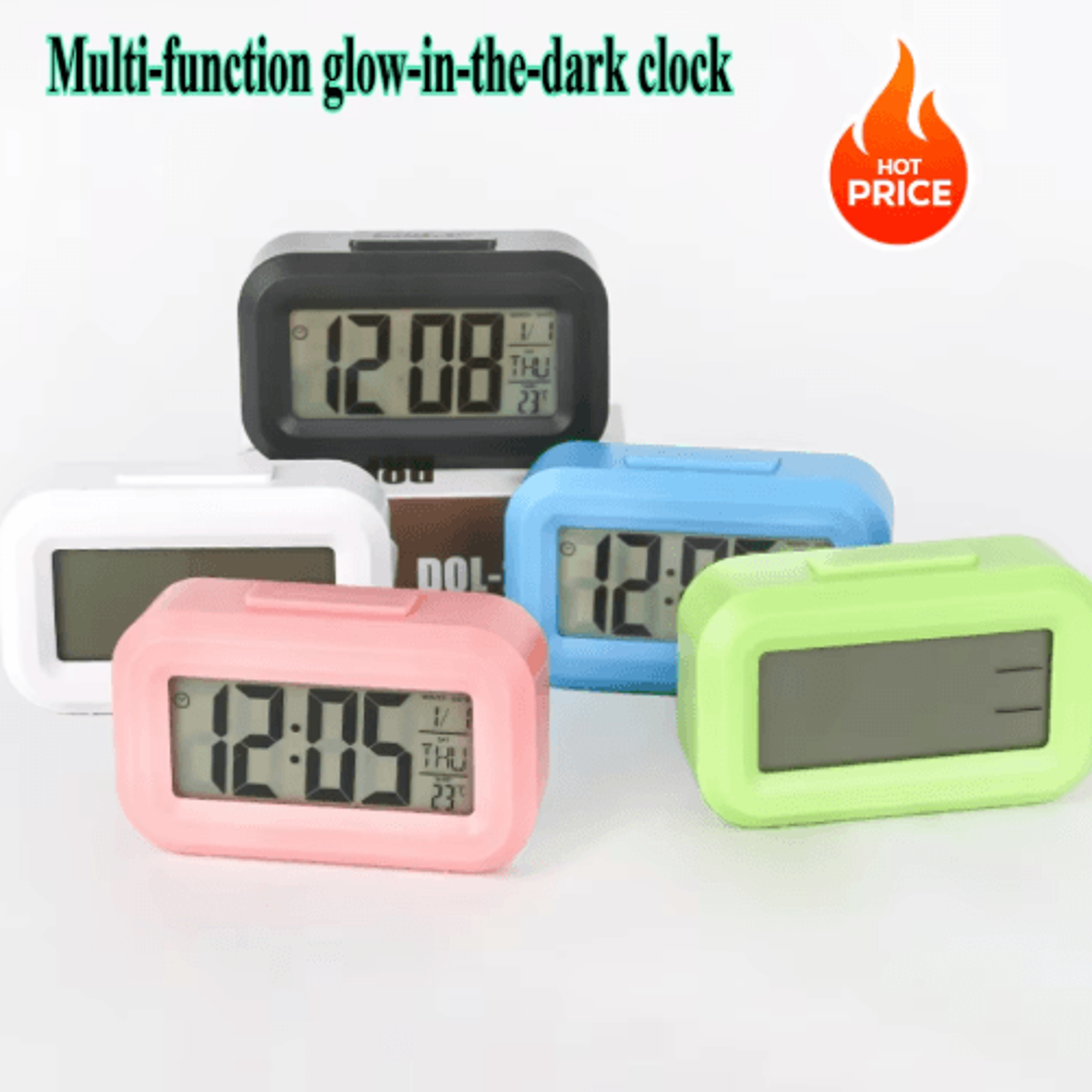 Digital Alarm Clock  LED Desk Clock With Snooze Backlight  Calendar Display 0