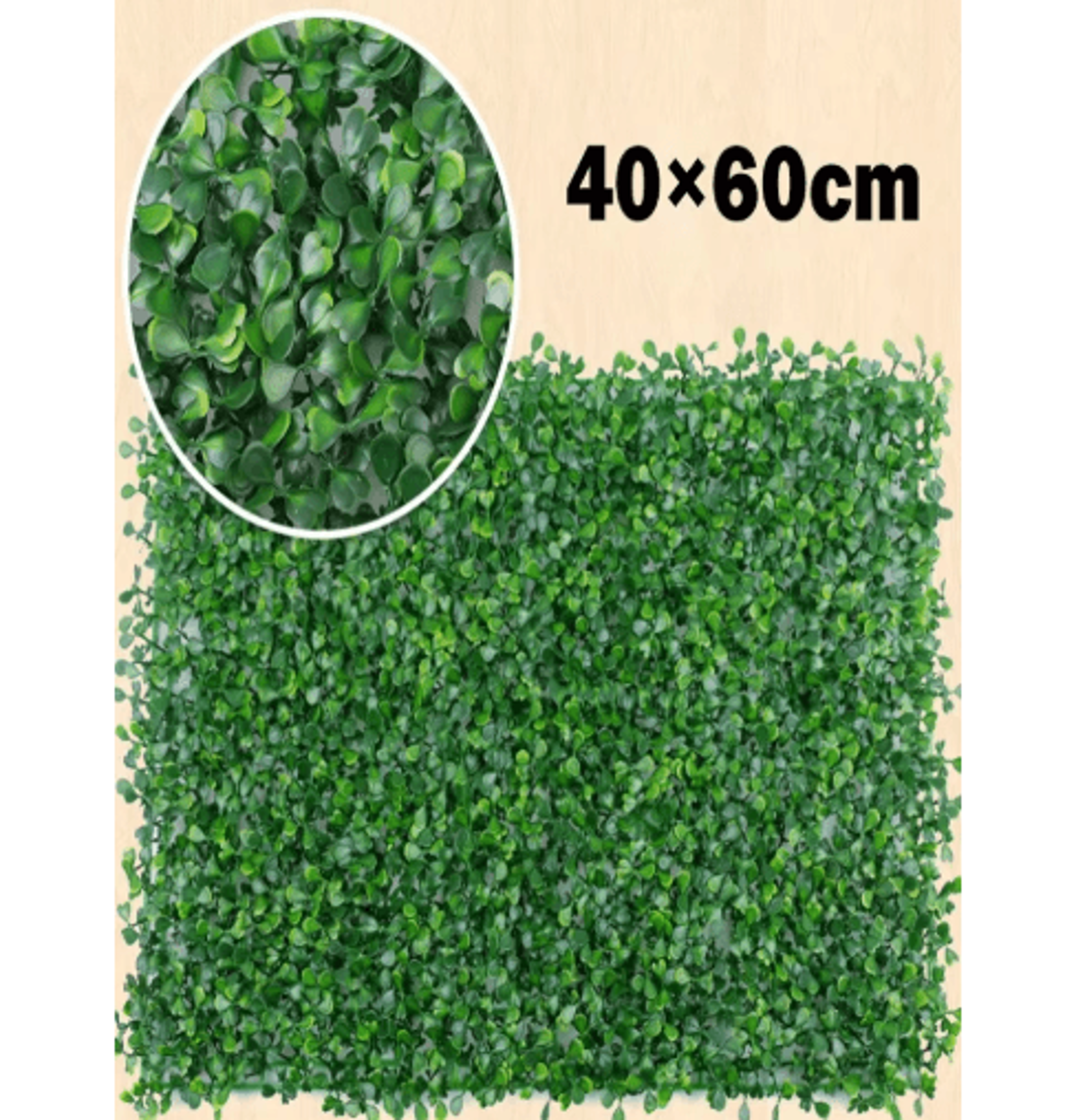 Artificial Plant Wall Panels  40x60cm Greenery Hedge For Vertical Garden  Home Decor 2