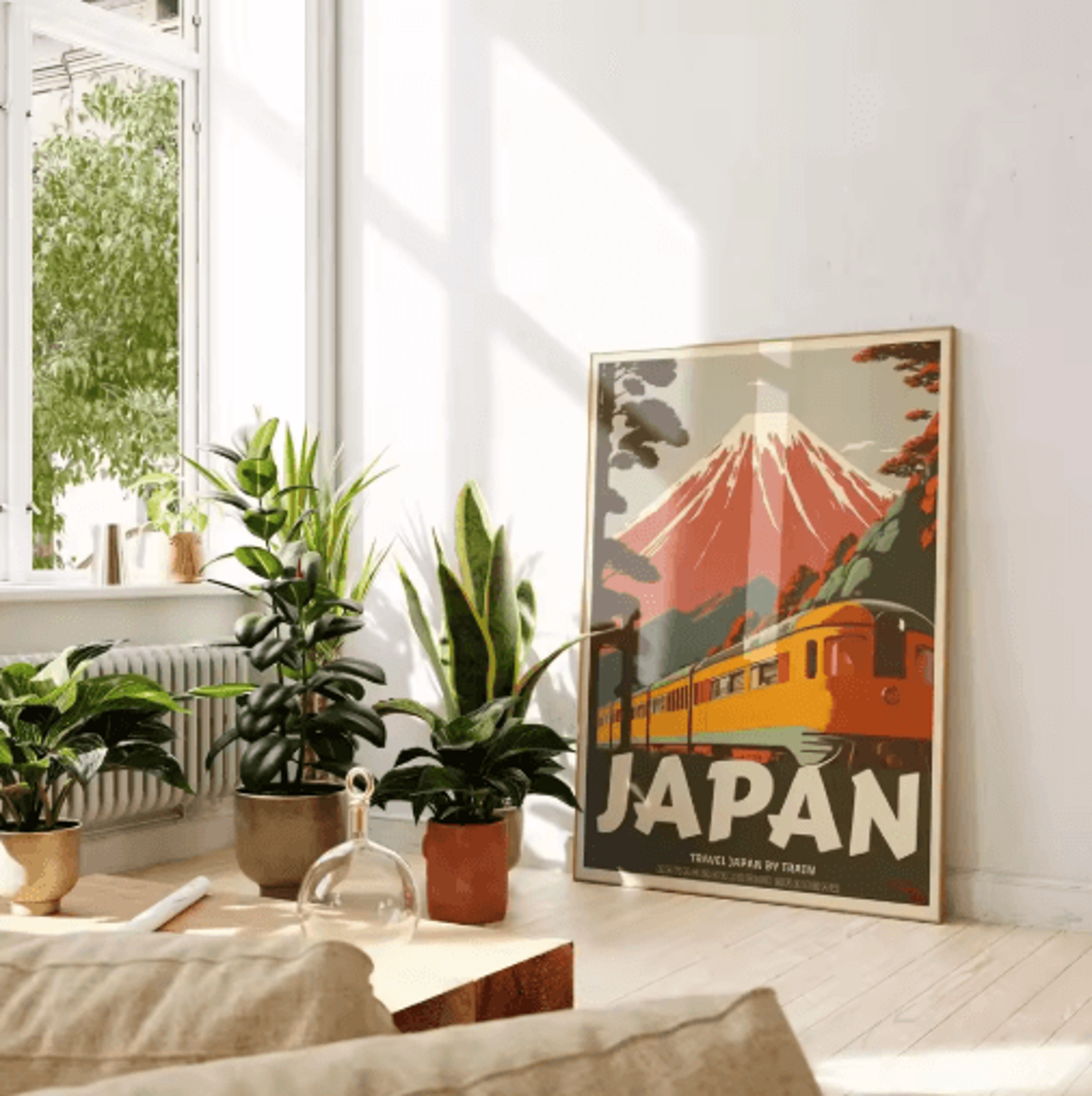 Tokyo Rainy Night Railway Canvas Print  Retro Japanese Cityscape Wall Art Decor 12