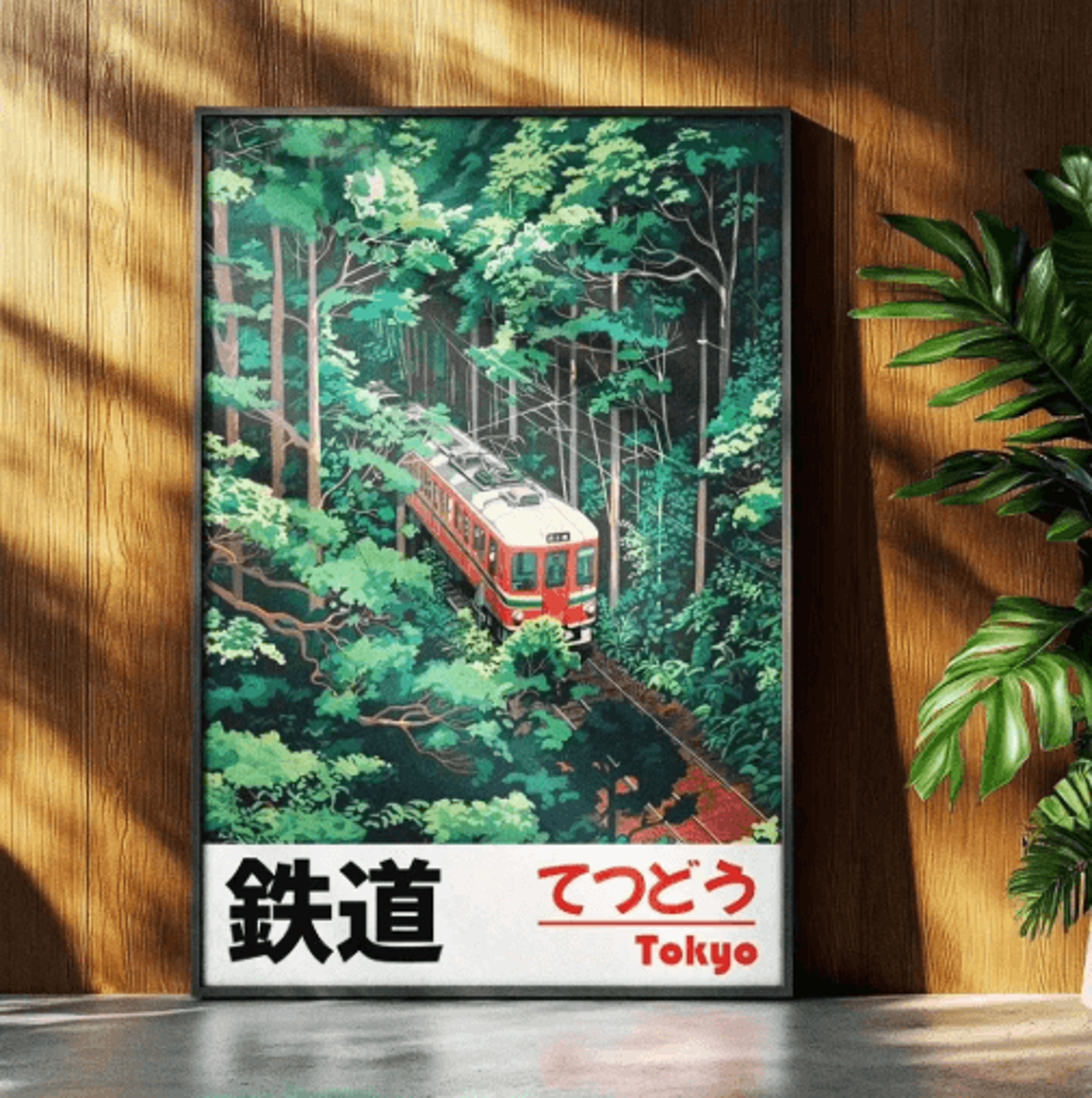 Tokyo Rainy Night Railway Canvas Print  Retro Japanese Cityscape Wall Art Decor 28