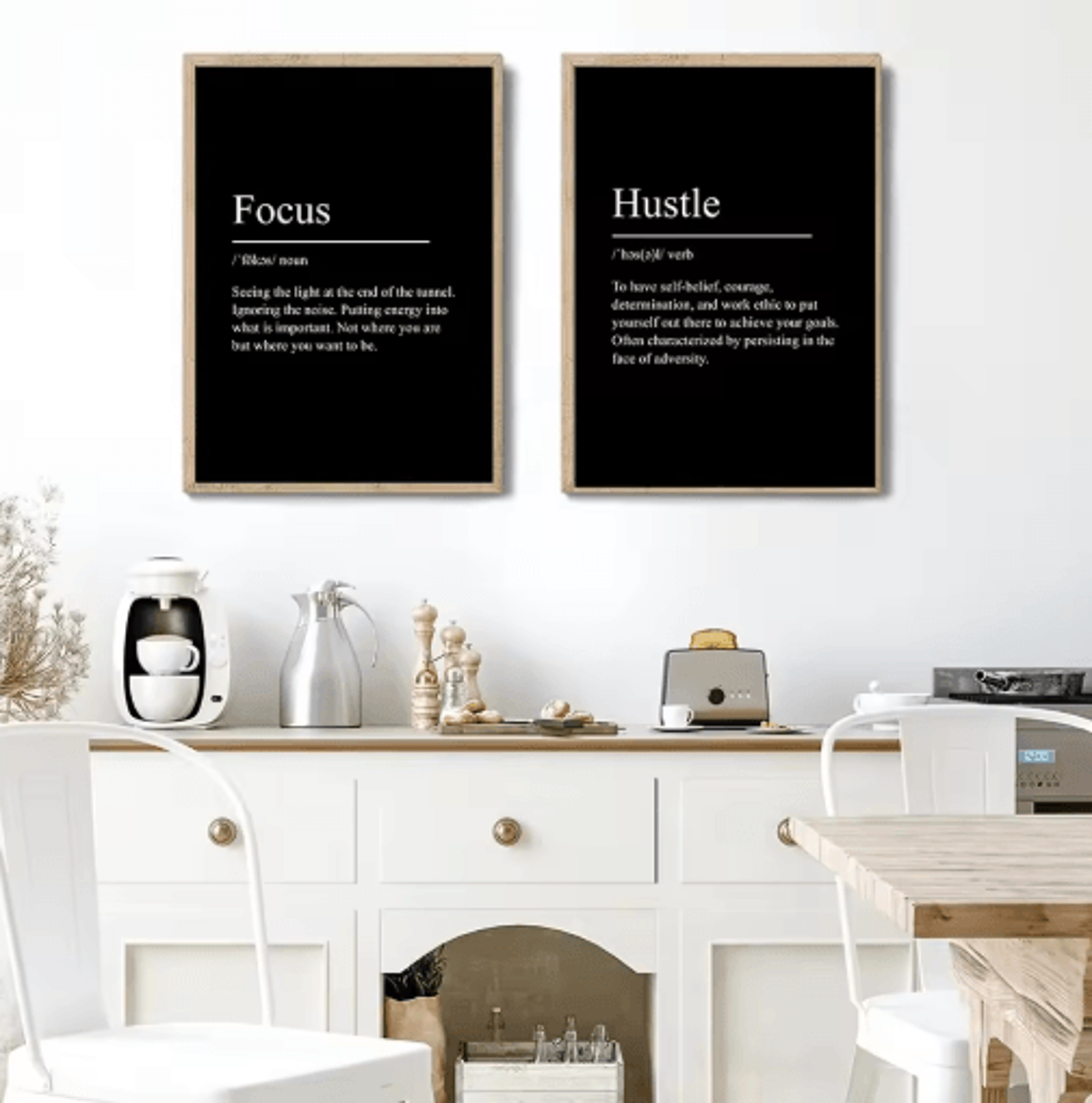Minimalist Success Mindset Poster Inspirational Definition Canvas Wall Art 0