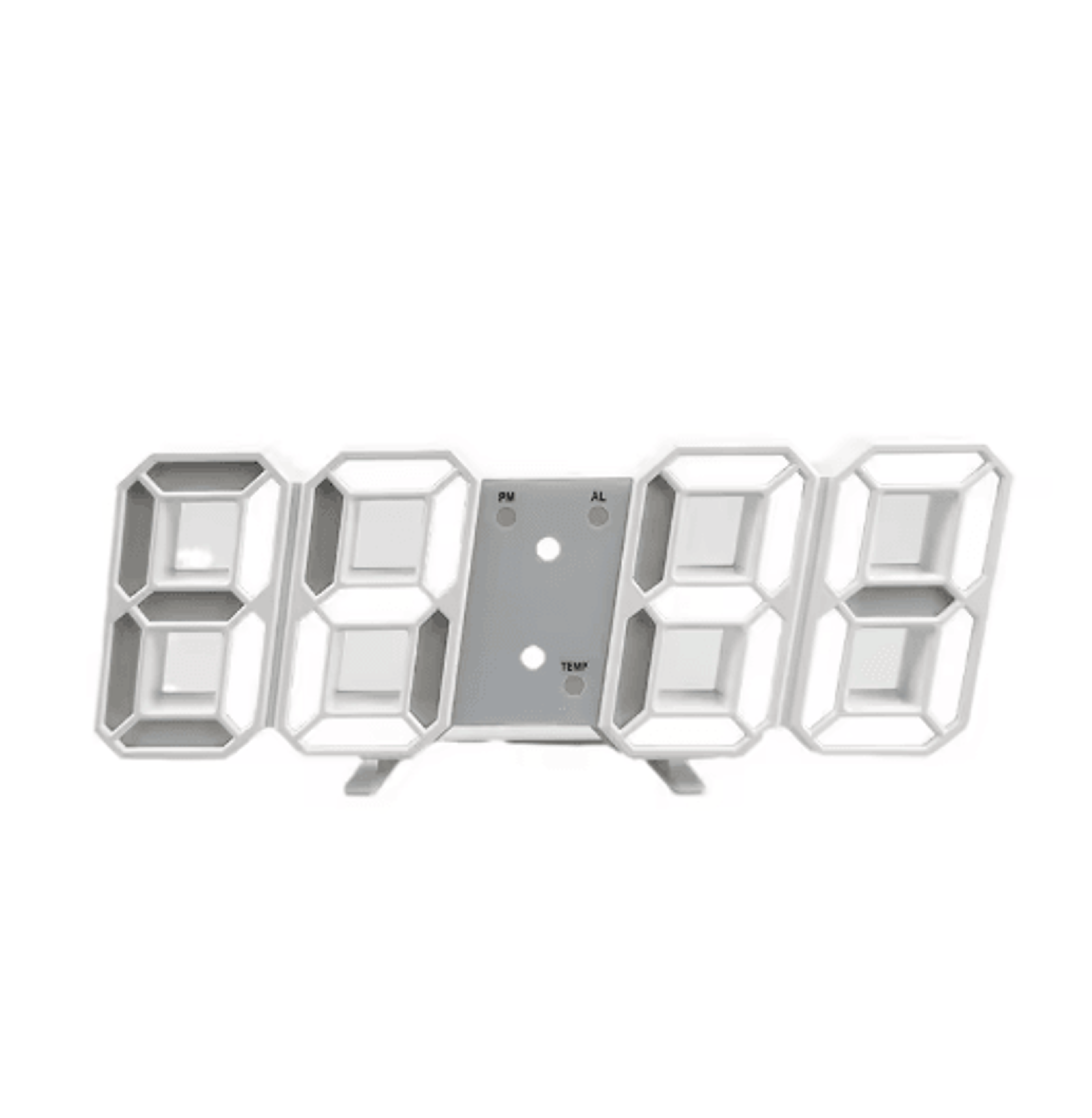 3D LED Digital Clock Voice Activated Luminous Silent Alarm Desk Clock 1