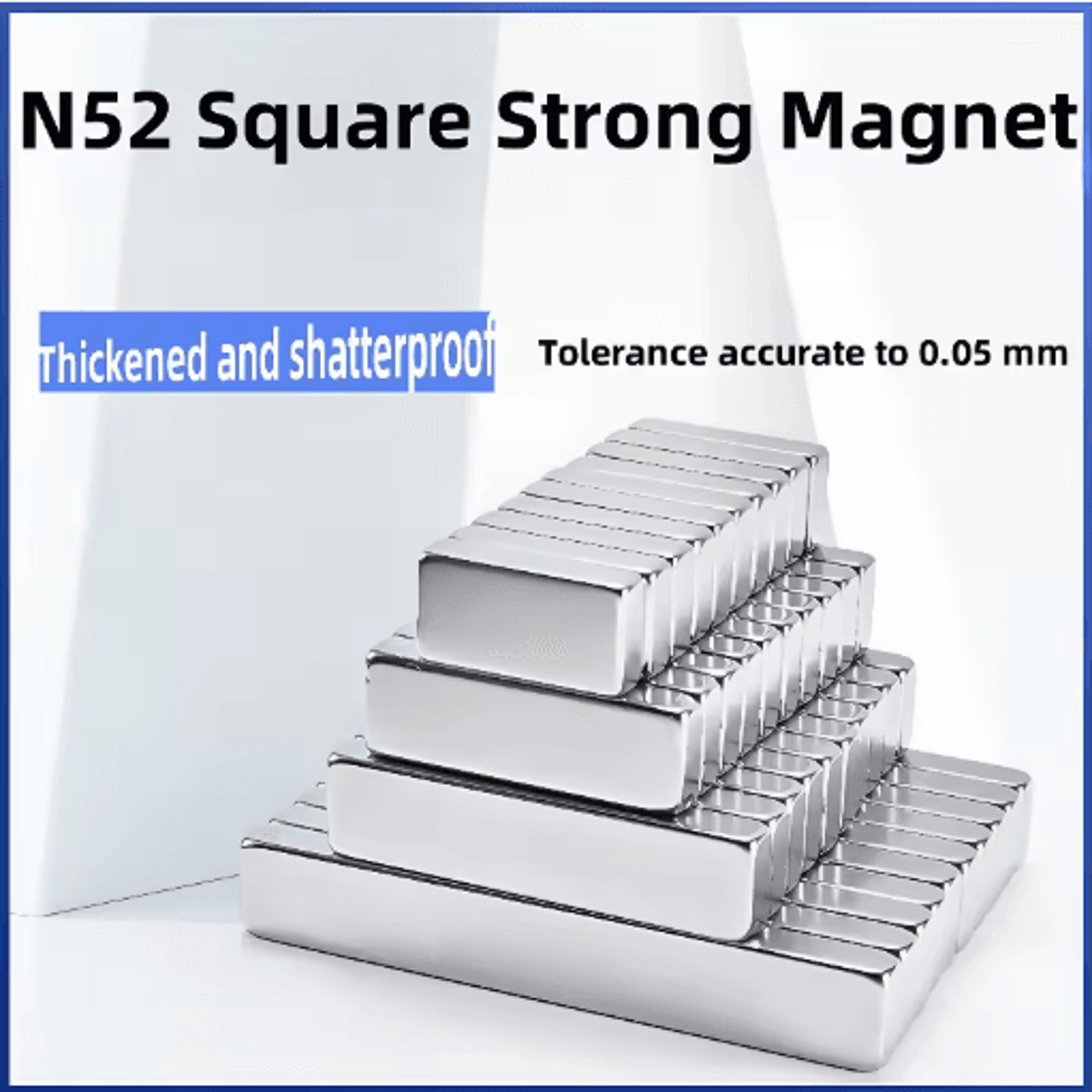 N52 Neodymium Square Magnets Heavy Duty Strong Magnetic Blocks N10pcs 23