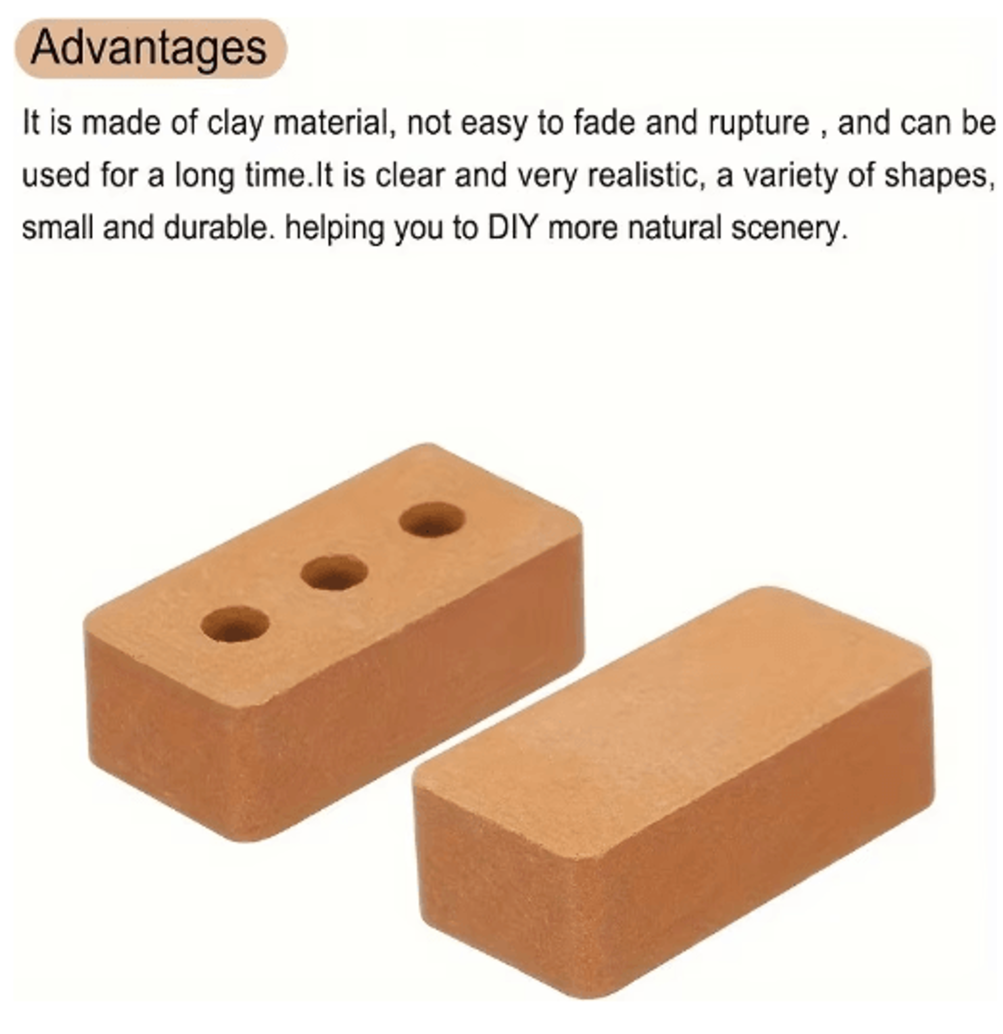100PCS Mini Clay Brick Set DIY Miniature Building Kit For Crafts  Displays 4