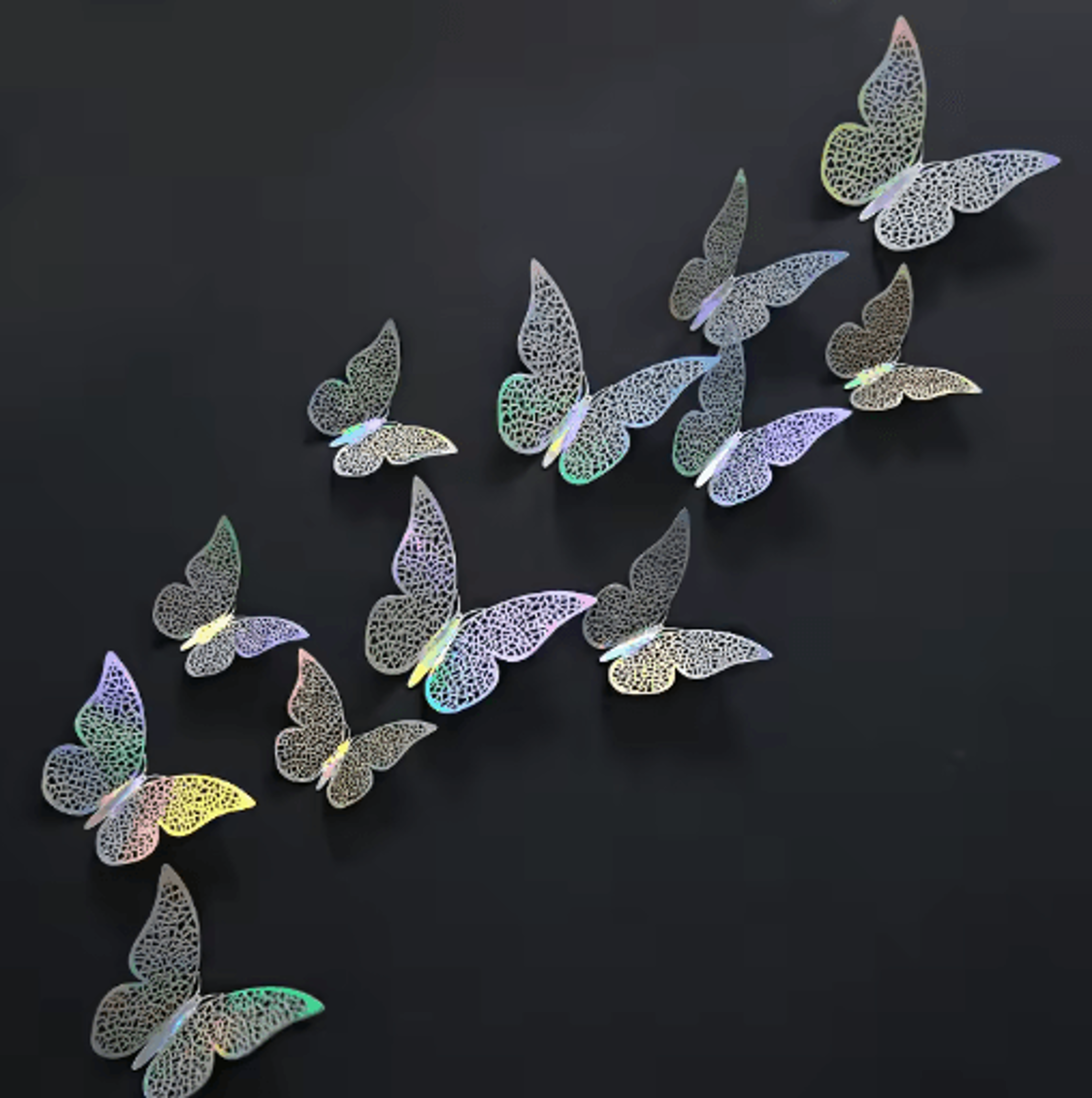 3D Mirror Butterfly Wall Stickers DIY Decorative Wall Art Set 11
