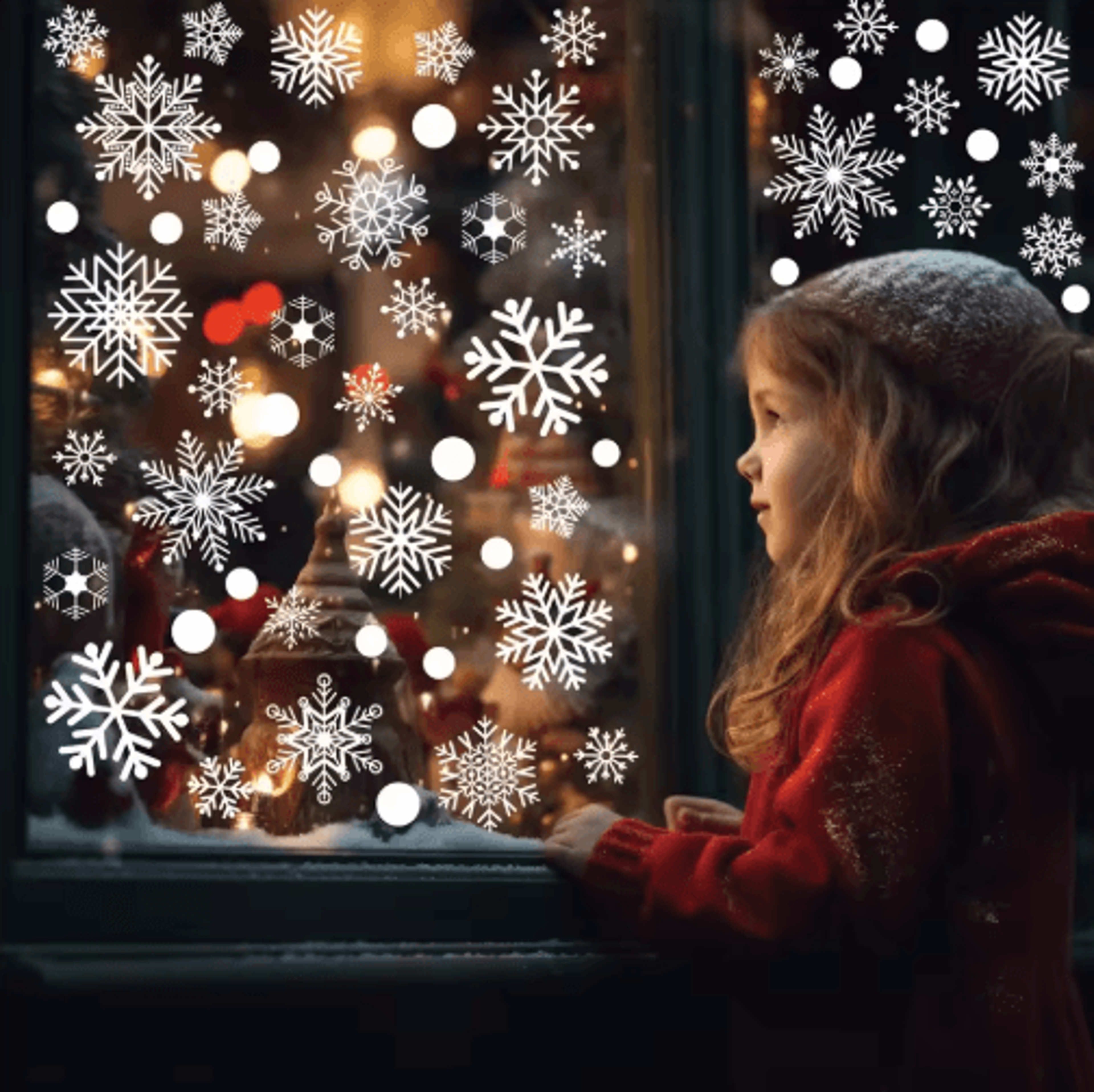 Christmas Snowflake Window Stickers Removable Holiday Wall  Glass Decor 6