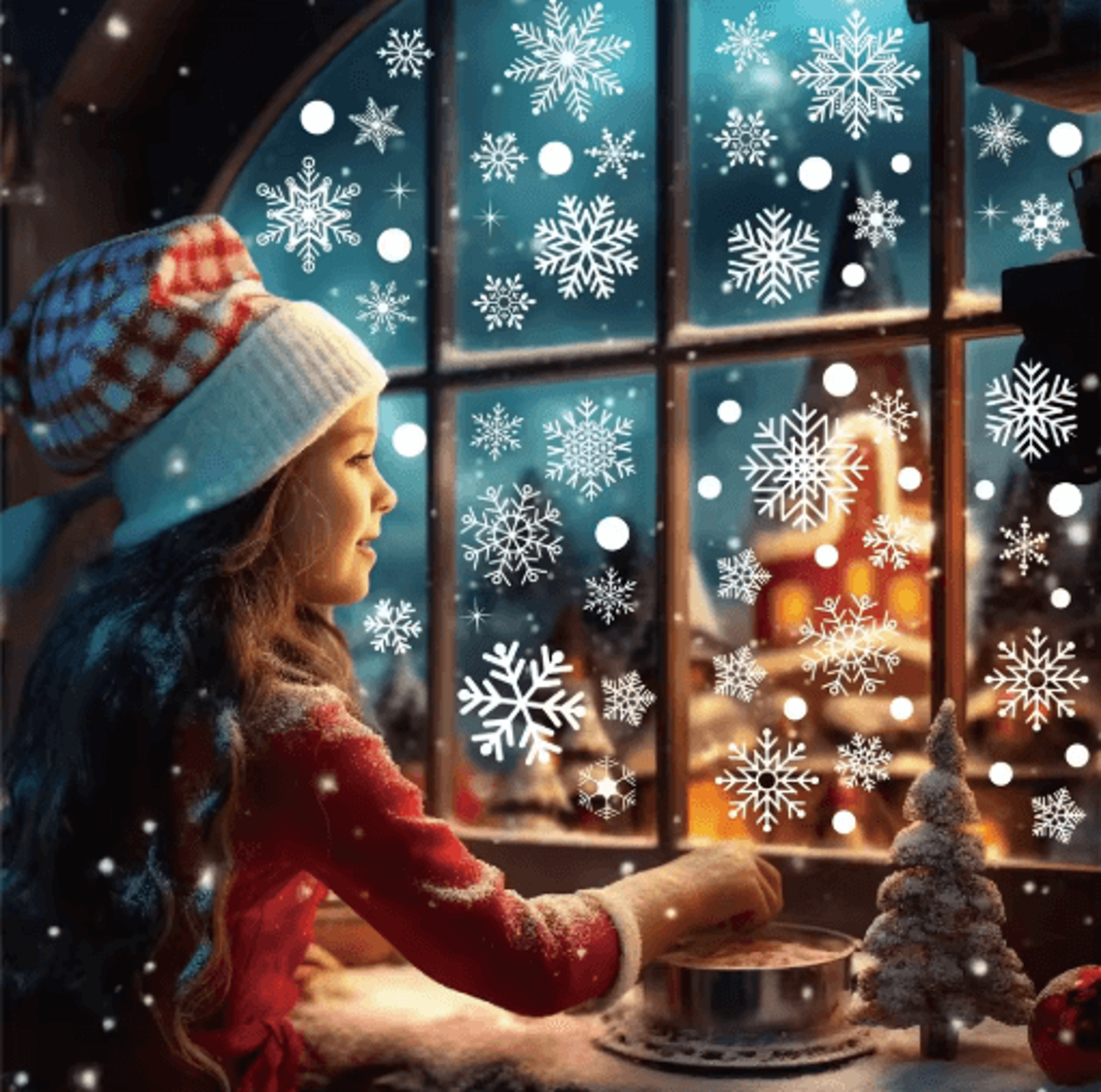 Christmas Snowflake Window Stickers Removable Holiday Wall  Glass Decor 7