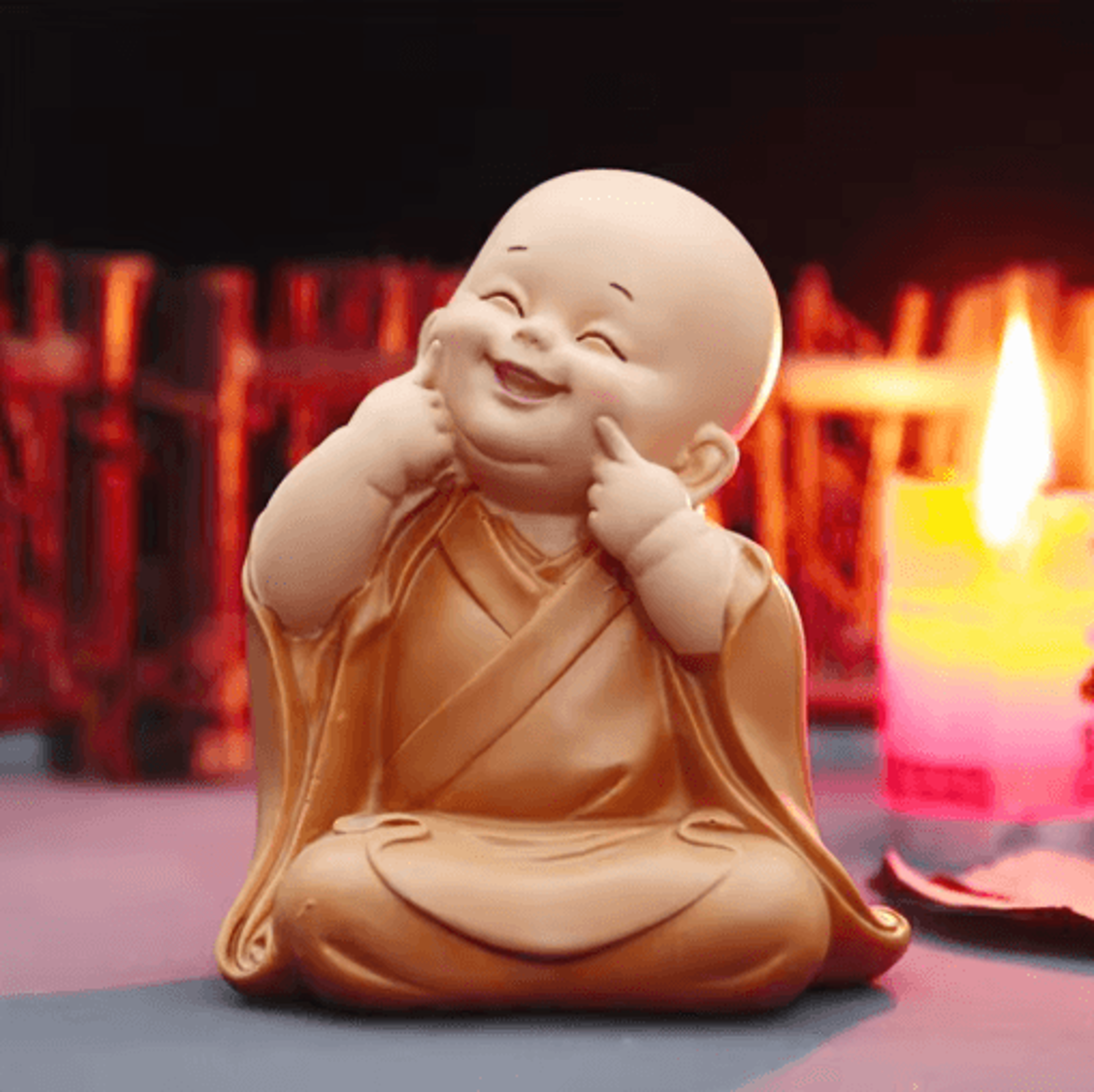 Cute Mini Monk Resin Figurine  Buddha Style Desktop Decor  Gift 10
