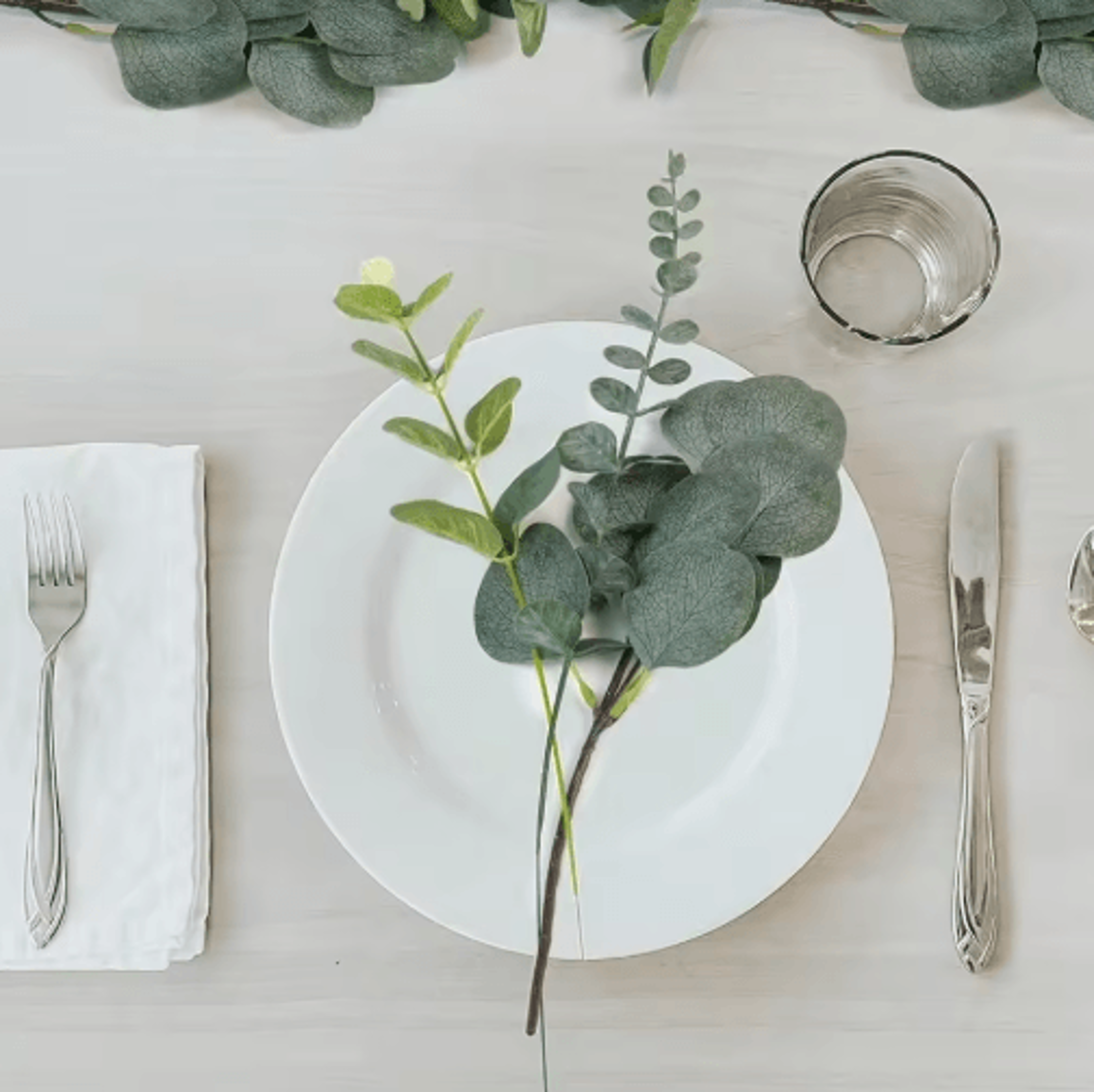 Artificial Eucalyptus Bouquet Set  Realistic Greenery Stems For Home  Wedding Decor 369 PCS 4