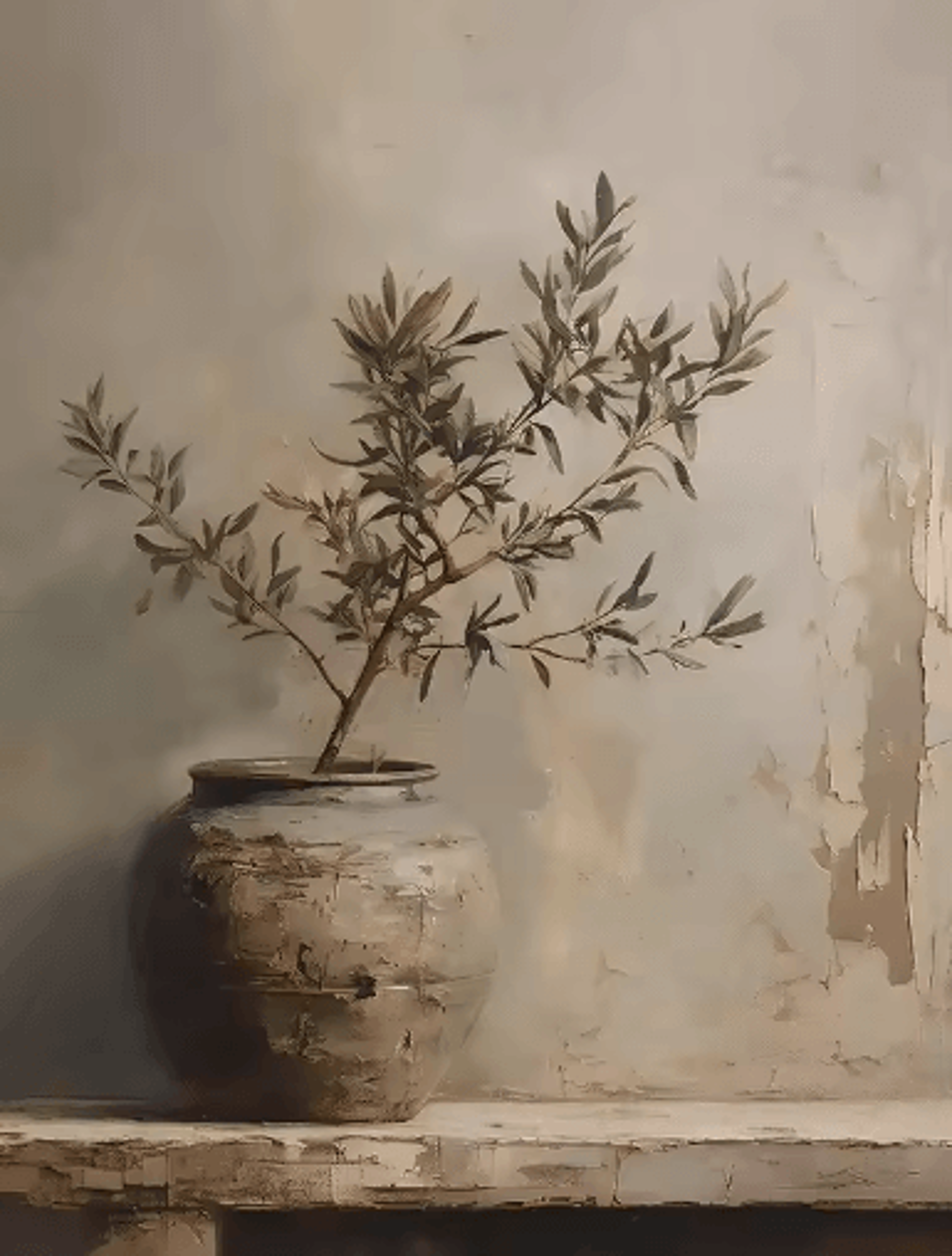 Retro Olive Tree  Lemon Canvas Wall Art Elegant Mediterranean Botanical Decor 9