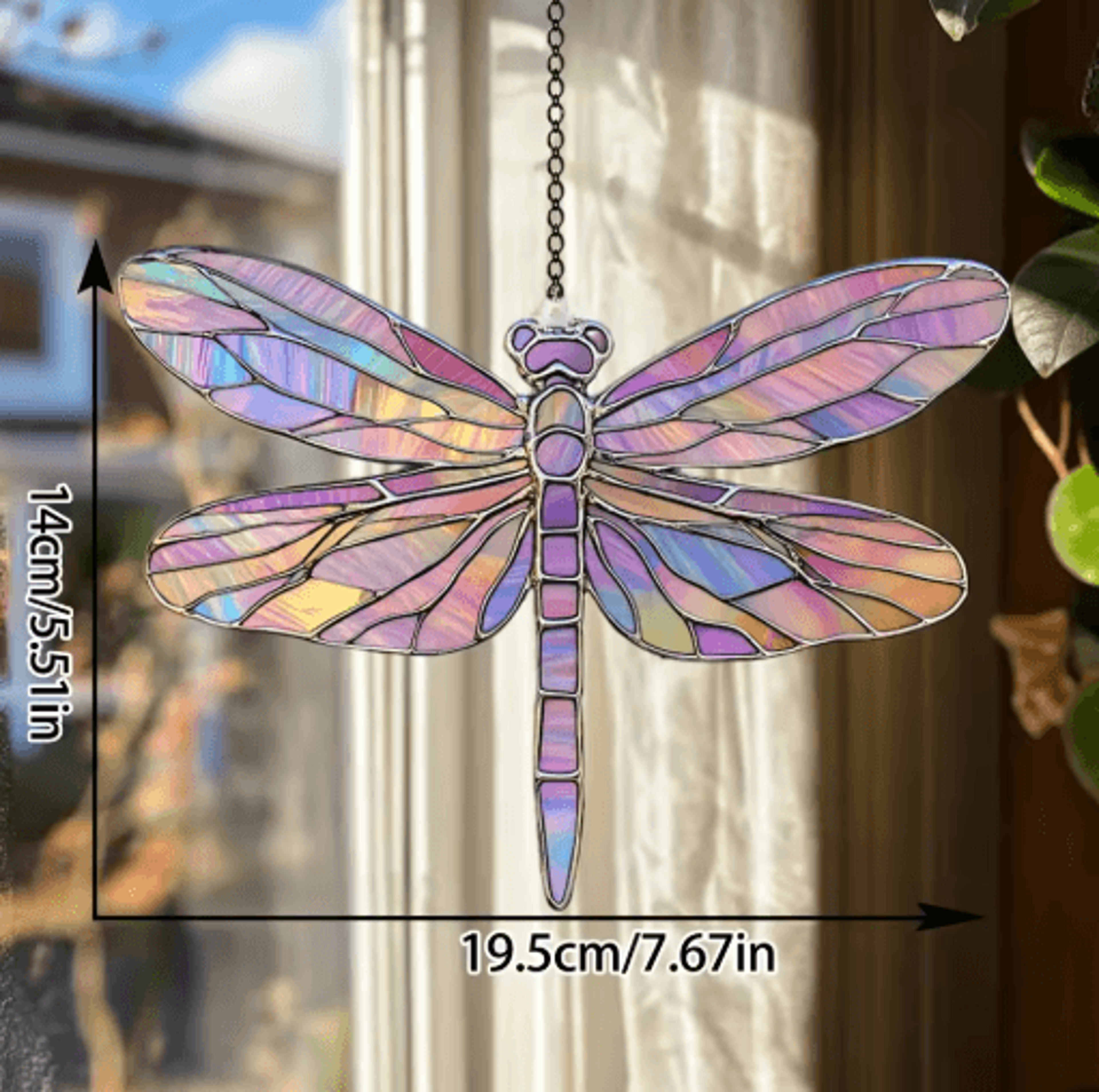 Colorful Acrylic Dragonfly Suncatcher Hanging Window  Garden Decor 2