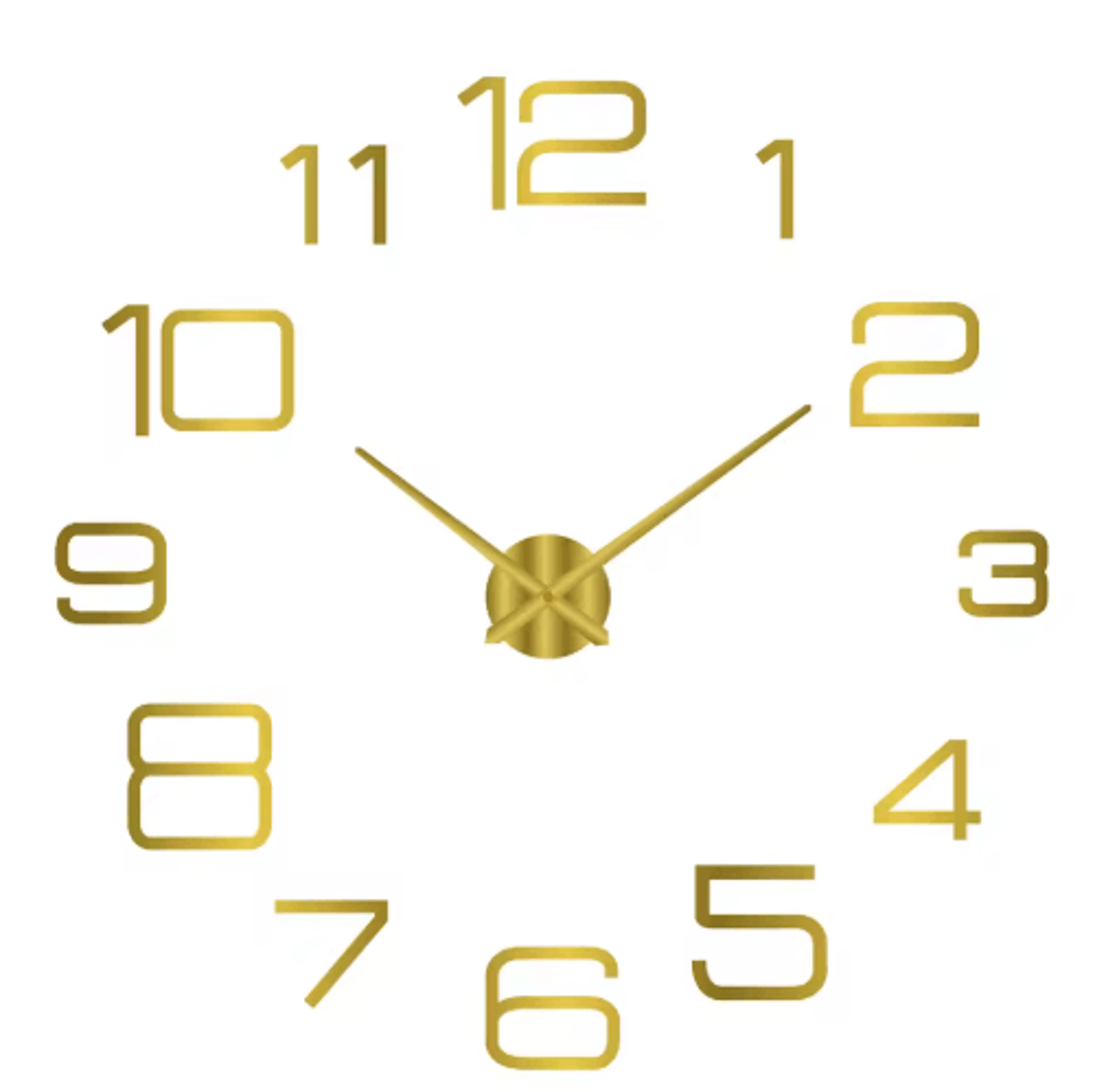 Modern 3D DIY Wall Clock Large Acrylic Mirror Sticker Quartz Decor 24