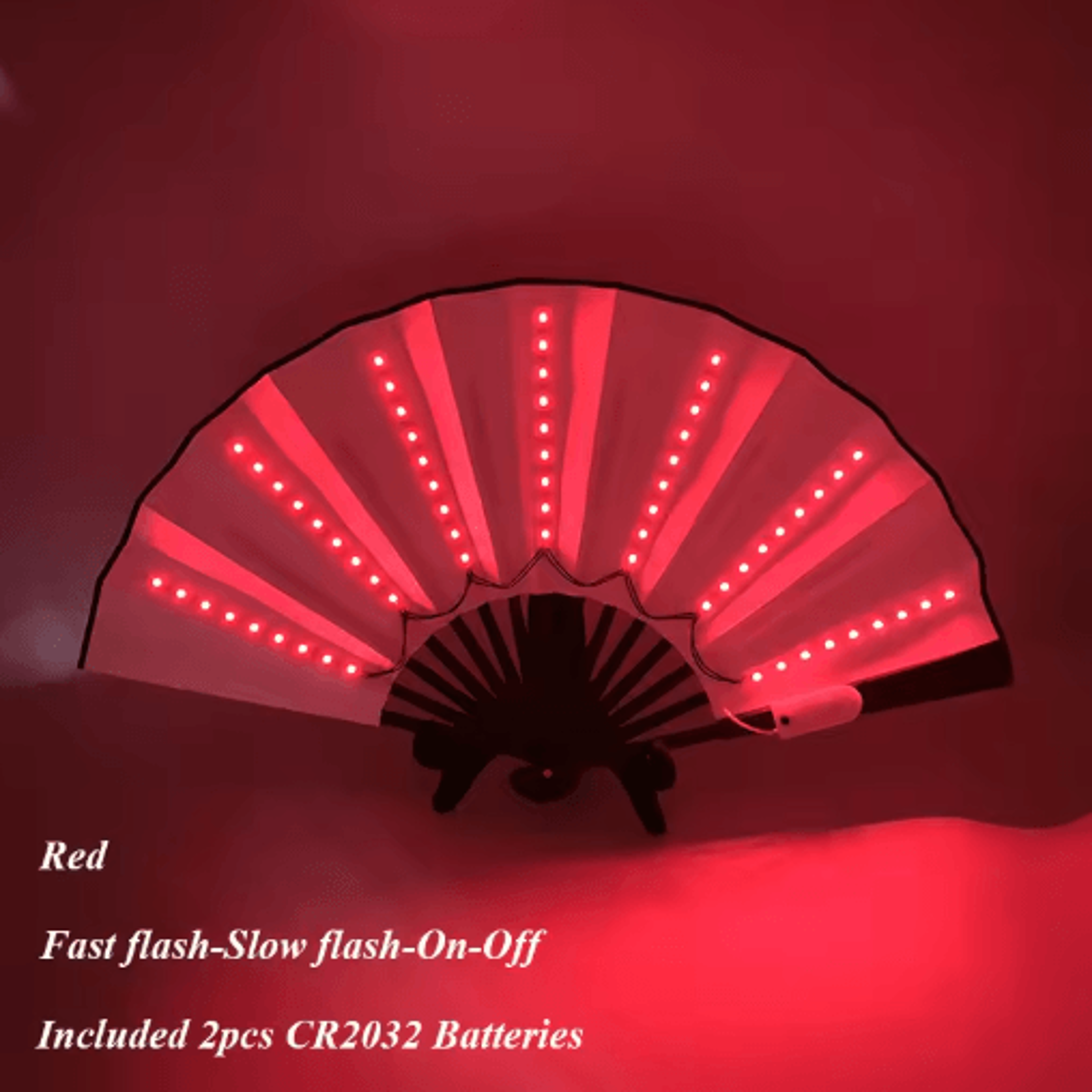 LED Neon Folding Rave Fan Glowing Party Hand Fan For Festivals  Events 17