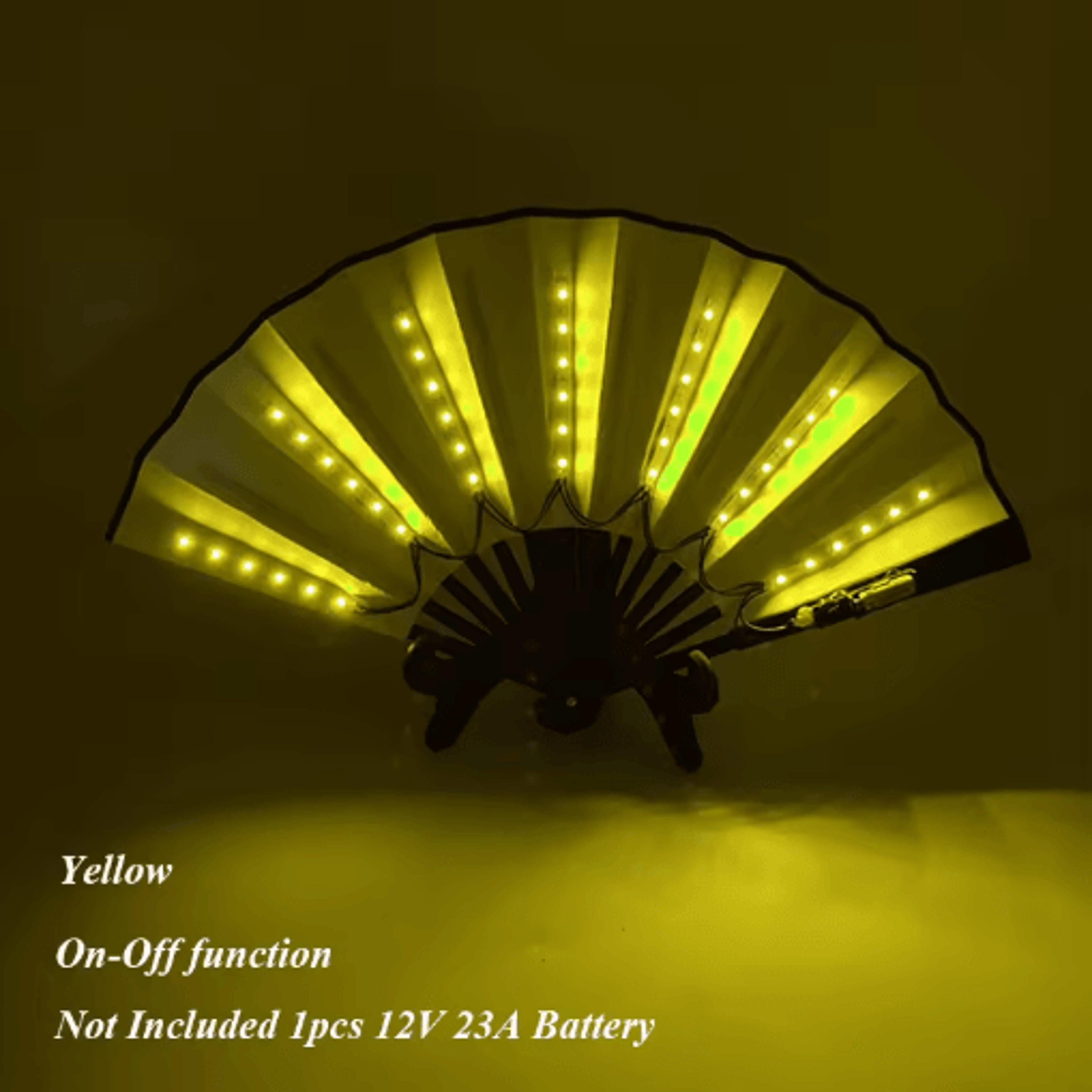 LED Neon Folding Rave Fan Glowing Party Hand Fan For Festivals  Events 23