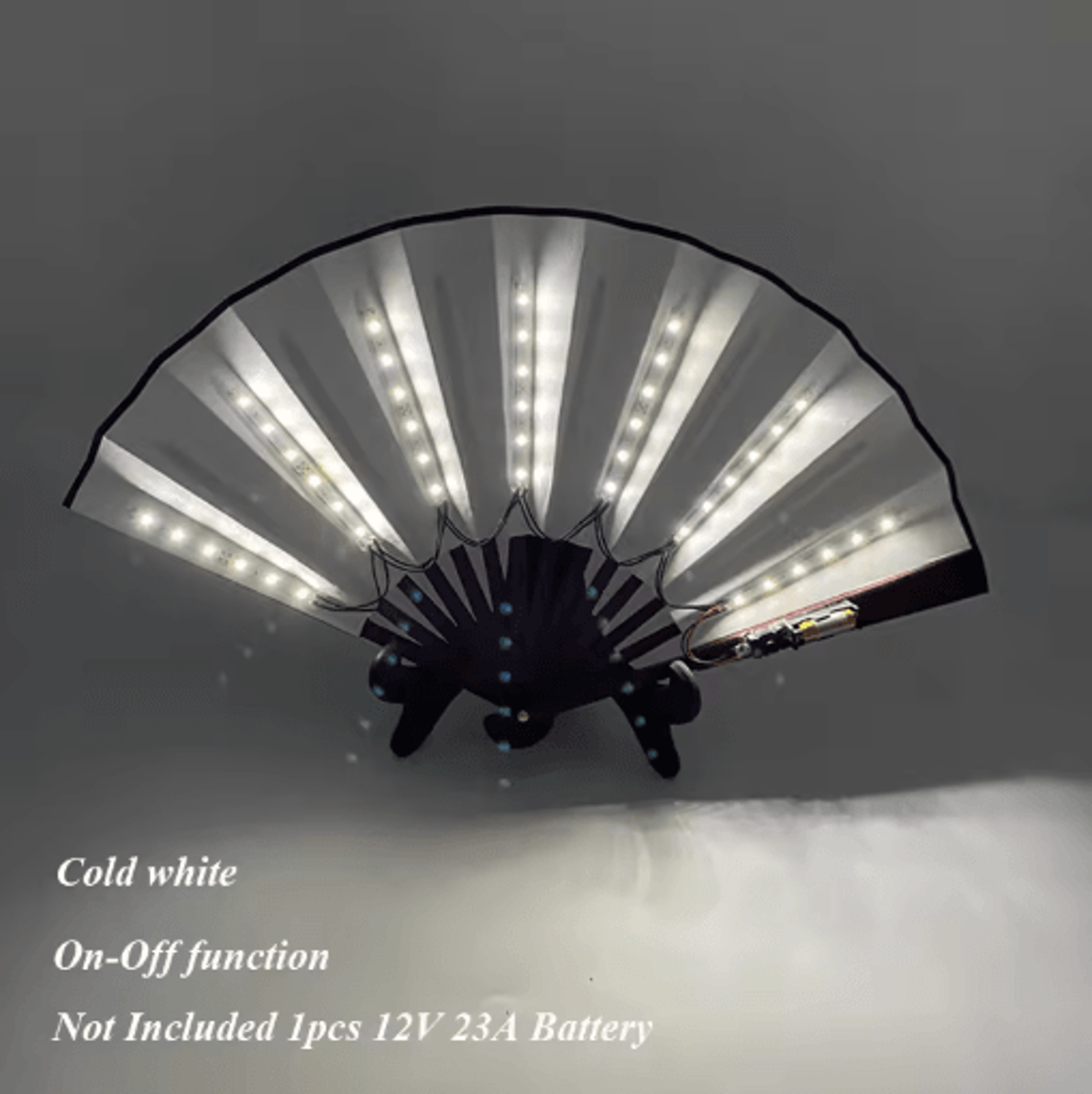 LED Neon Folding Rave Fan Glowing Party Hand Fan For Festivals  Events 21
