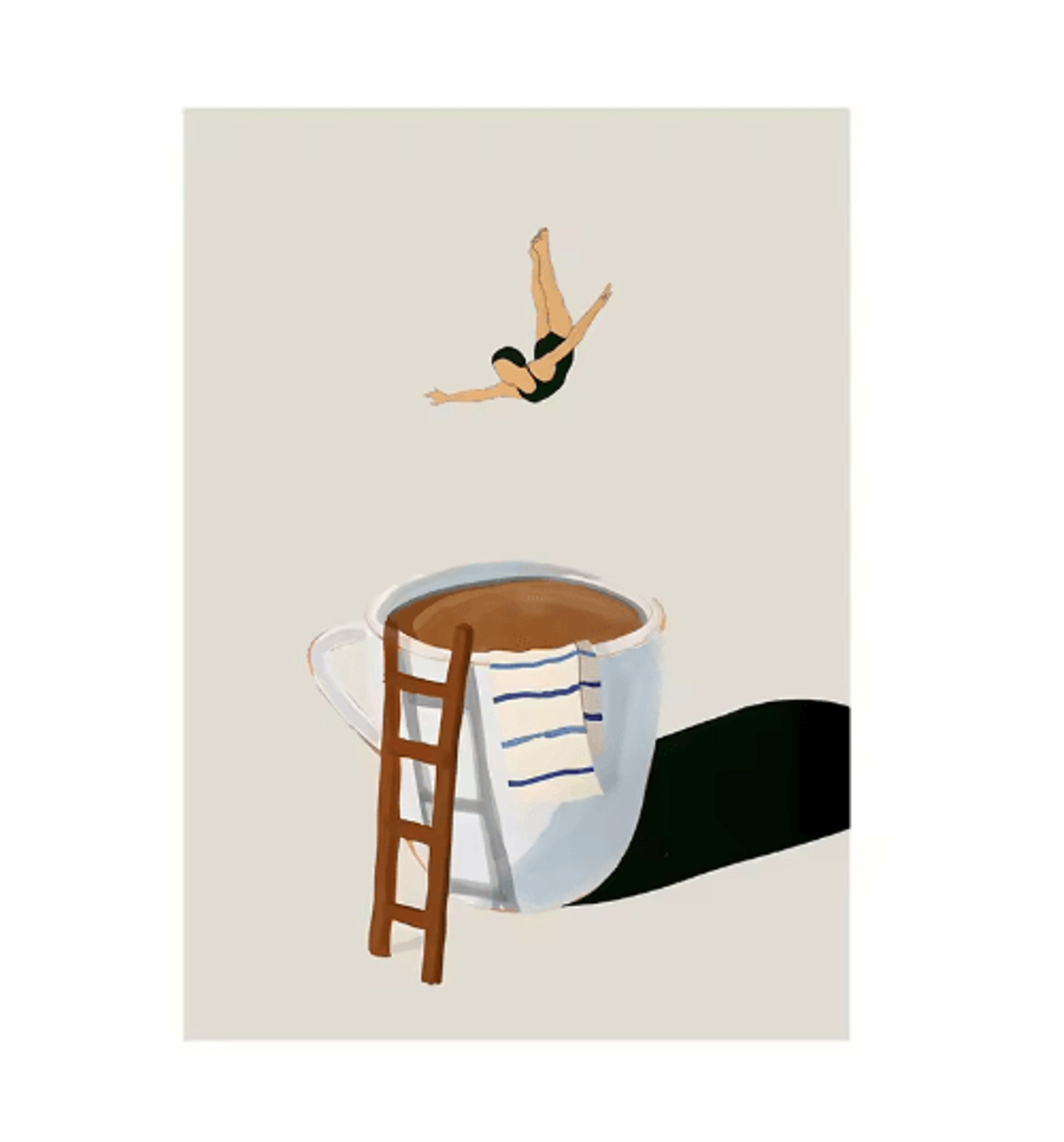 Coffee Diver Canvas Wall Art Trendy Coffee Lover Kitchen Poster Print 22