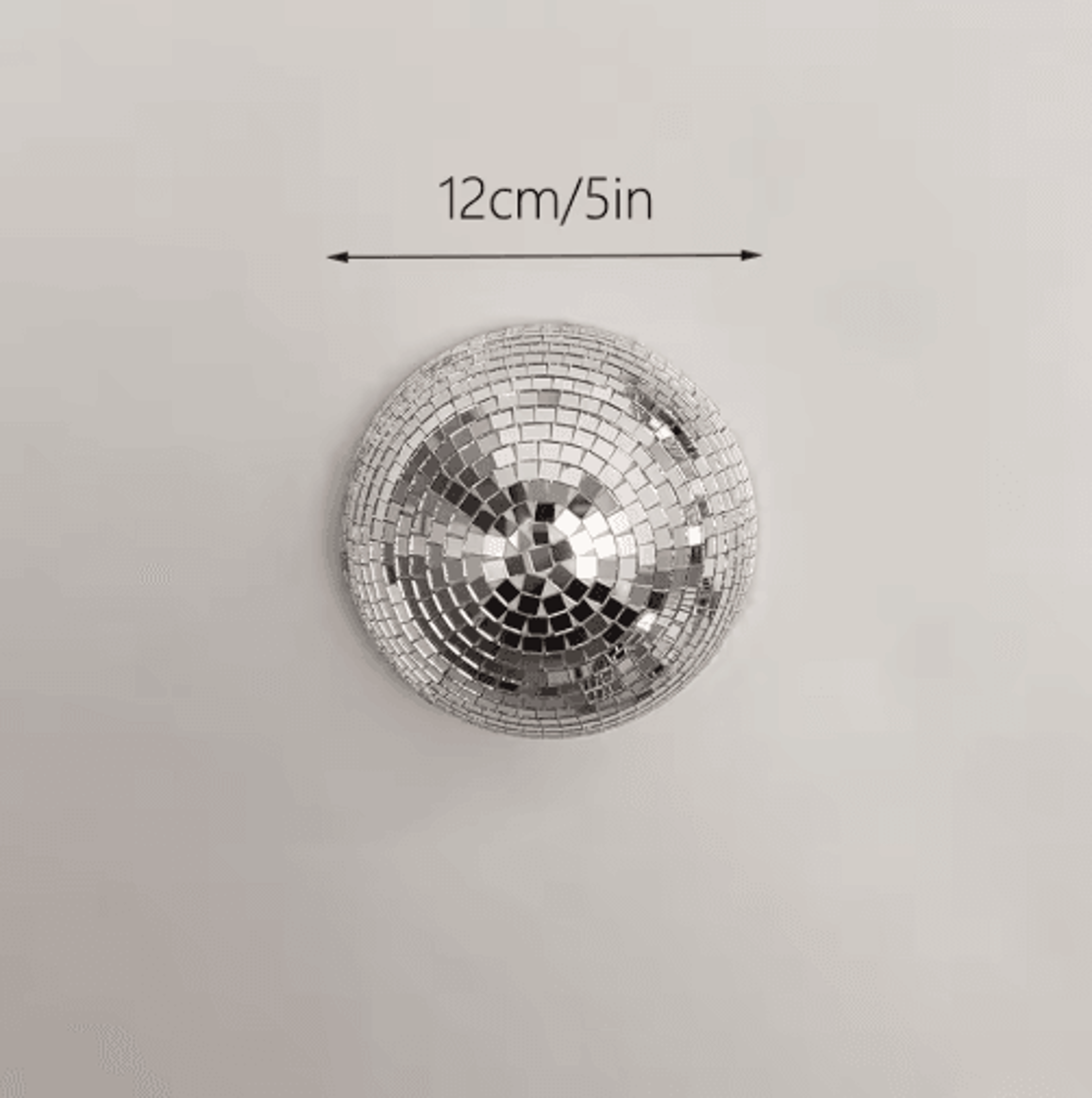 Mirrored Disco Ball Wall Art  Metallic Reflective Modern Home Decor 8