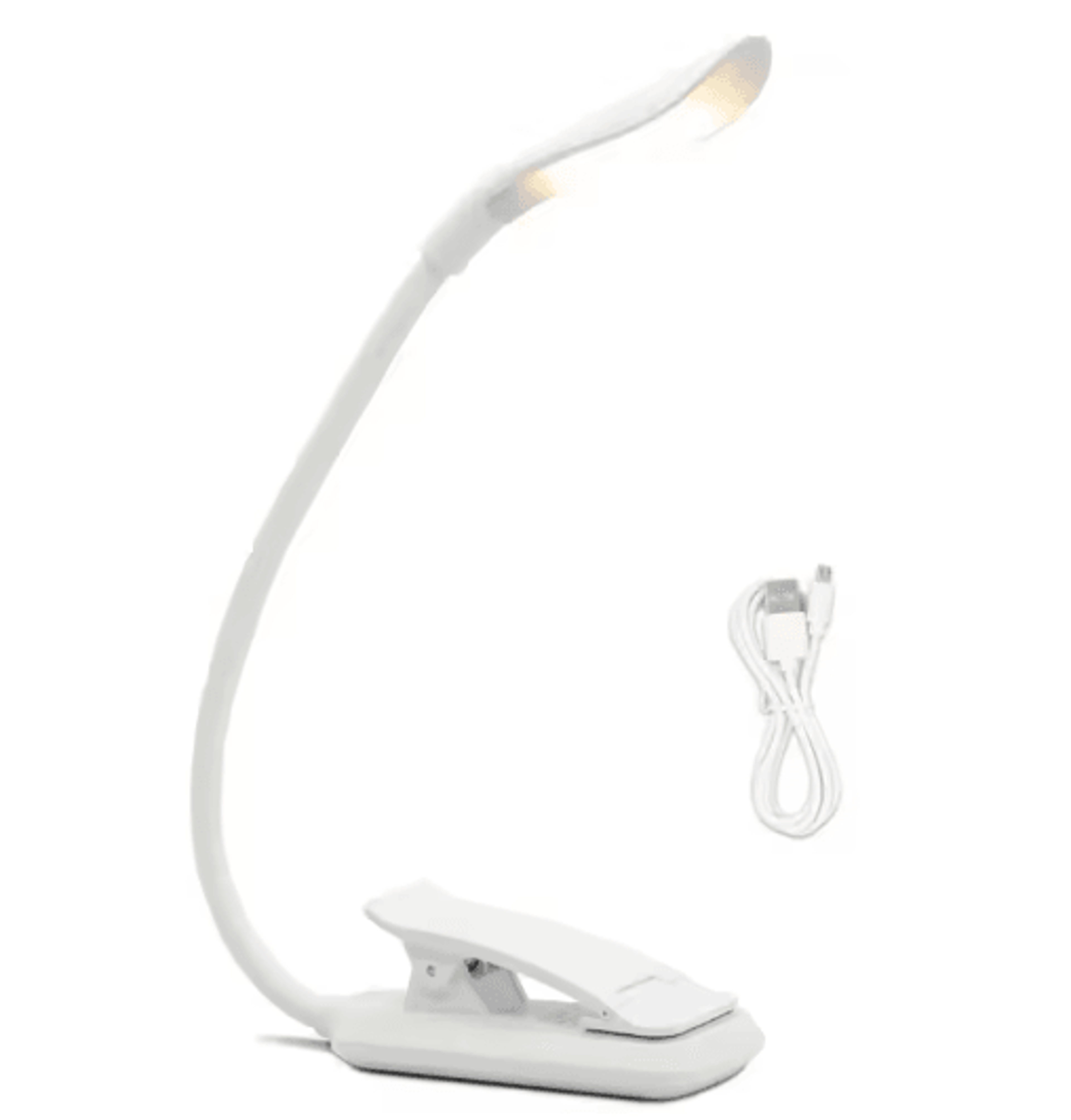 USB Rechargeable ClipOn Book Light Flexible LED Reading Lamp 1