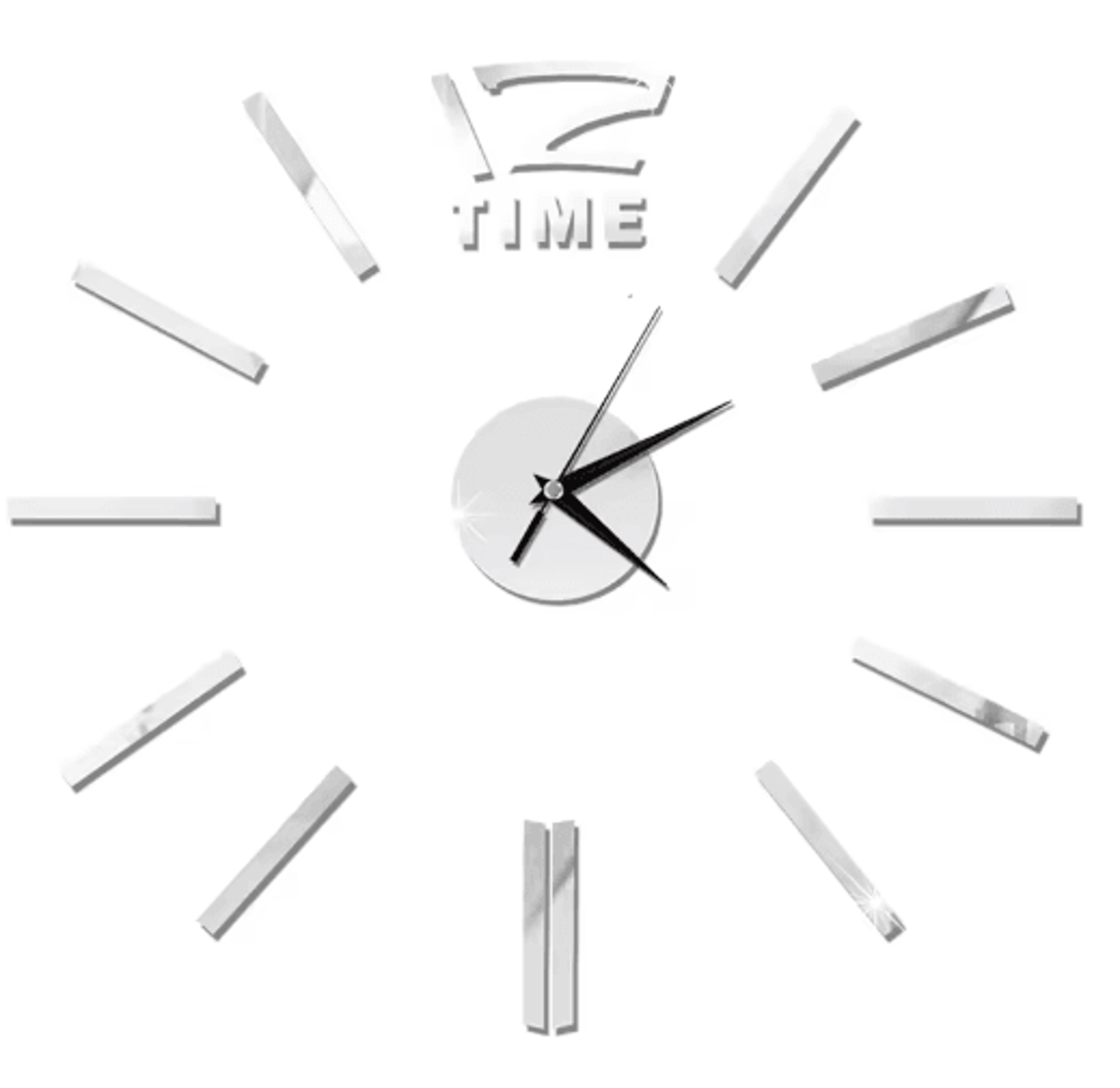 DIY Frameless Mirror Wall Clock Sticker Modern Quartz Wall Decor 14