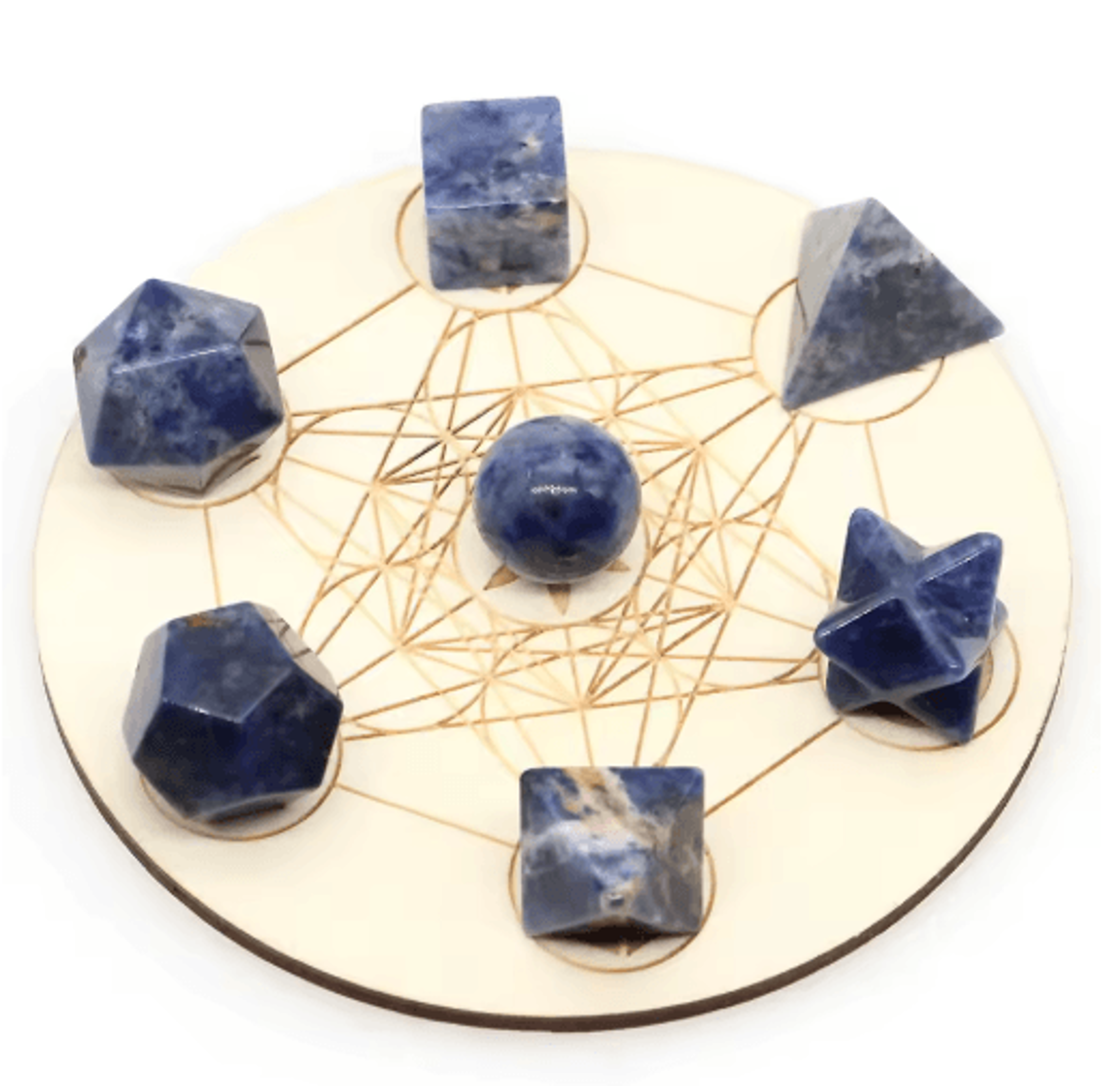 7Piece Platonic Solid Crystal Set Sacred Geometry Chakra Healing Stones 3