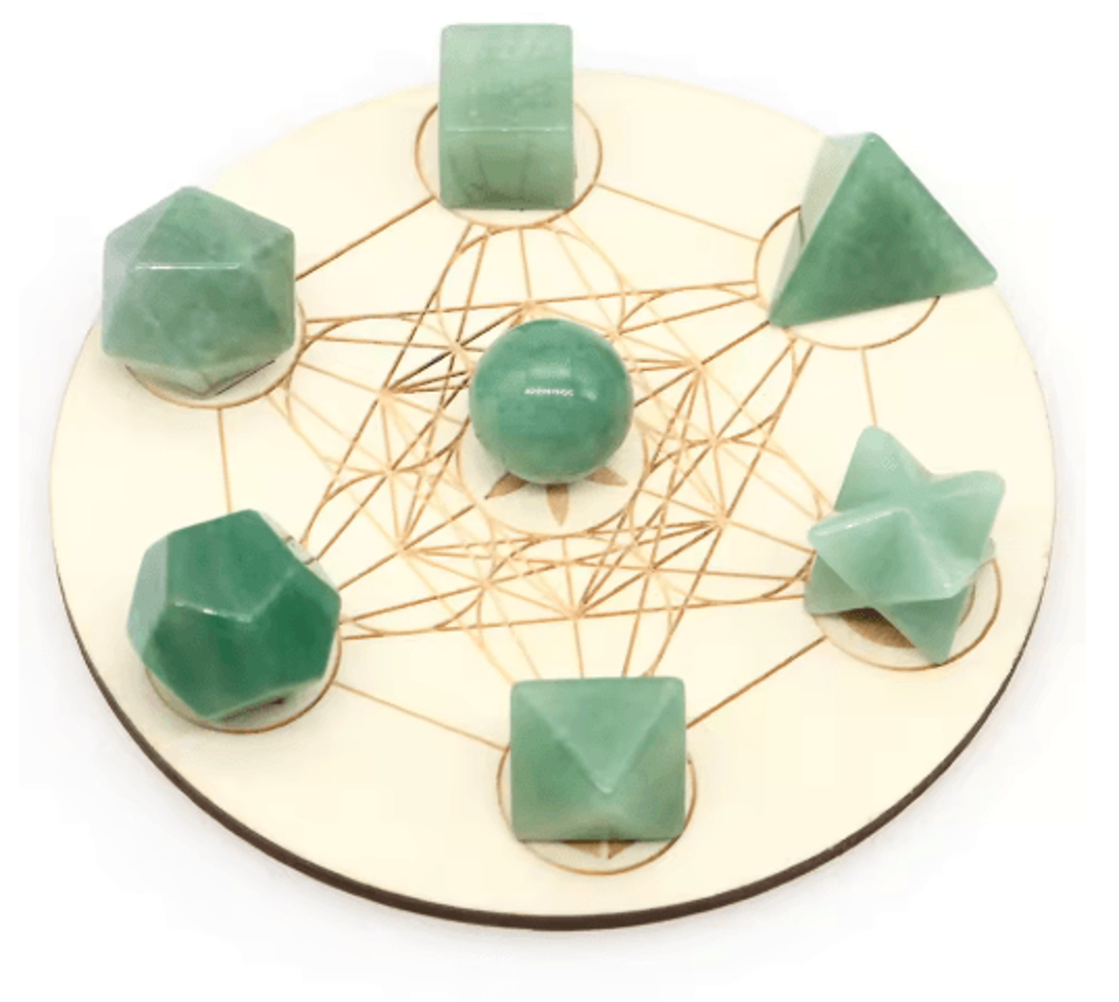7Piece Platonic Solid Crystal Set Sacred Geometry Chakra Healing Stones 5