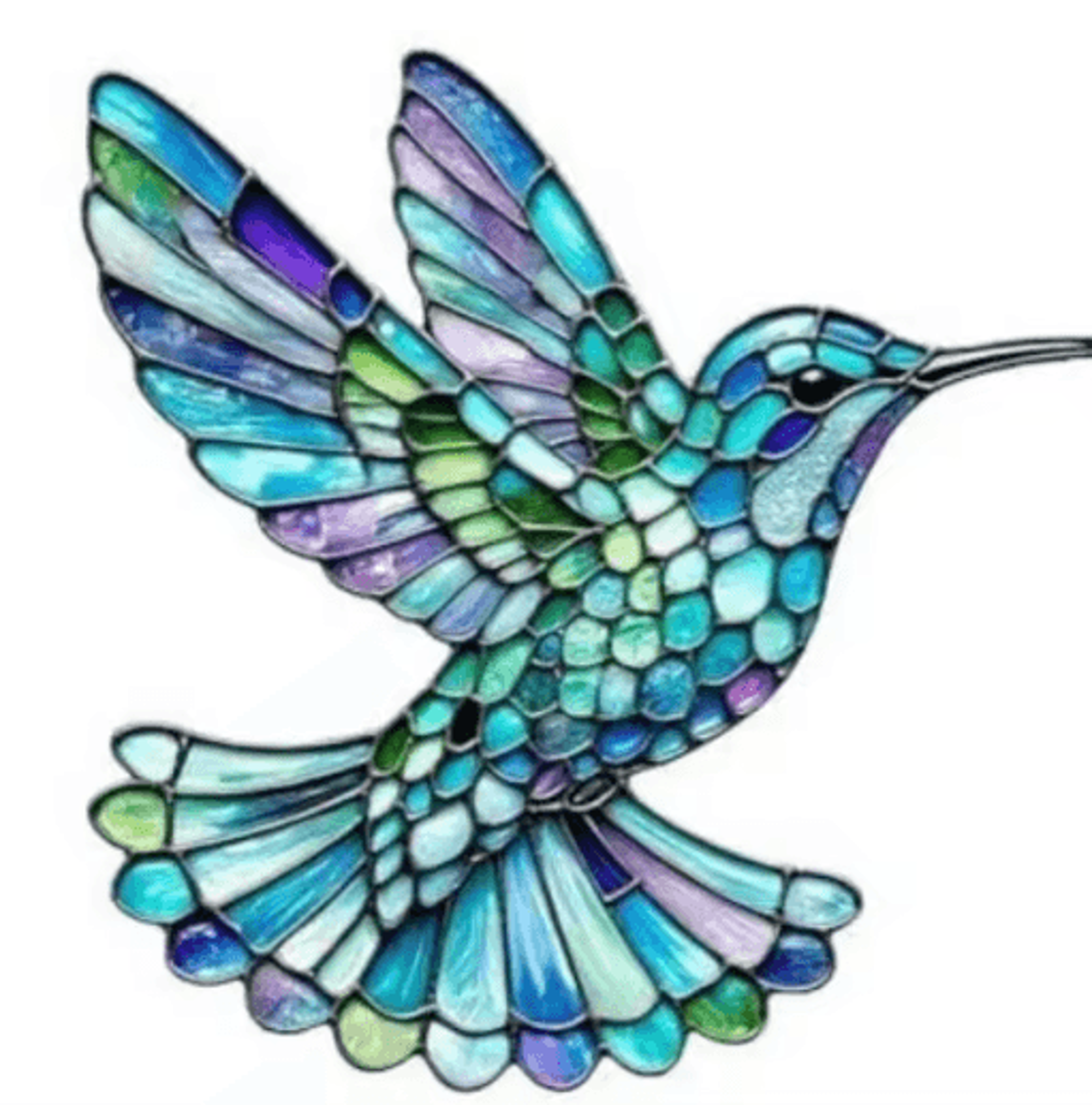 Colorful Acrylic Hummingbird Wind Chime Keychain Kawaii Hanging Decor For Home  Car 3