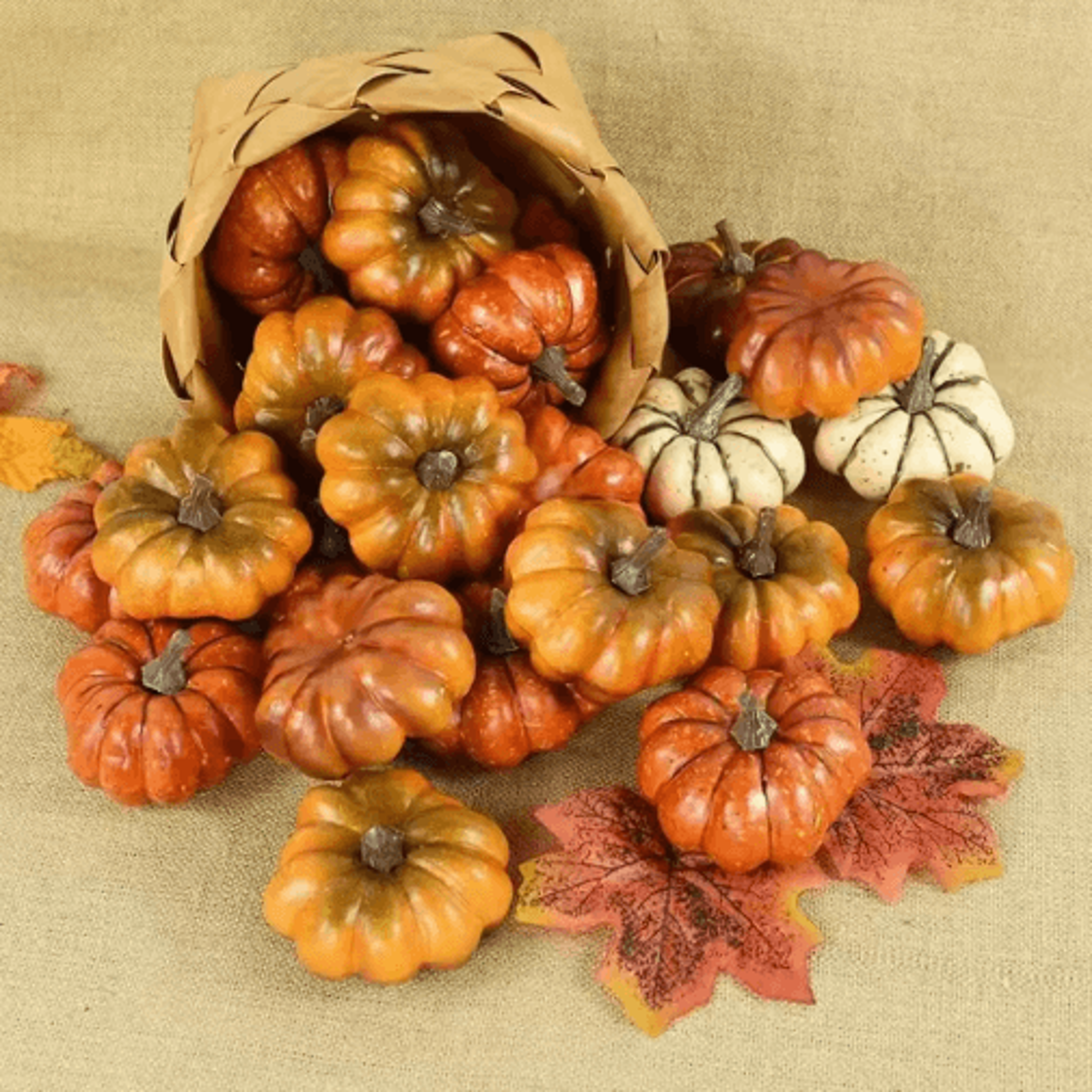 Artificial Pumpkin Decor Set  Festive Fall Table  DIY Craft Ornaments For Thanksgiving 5