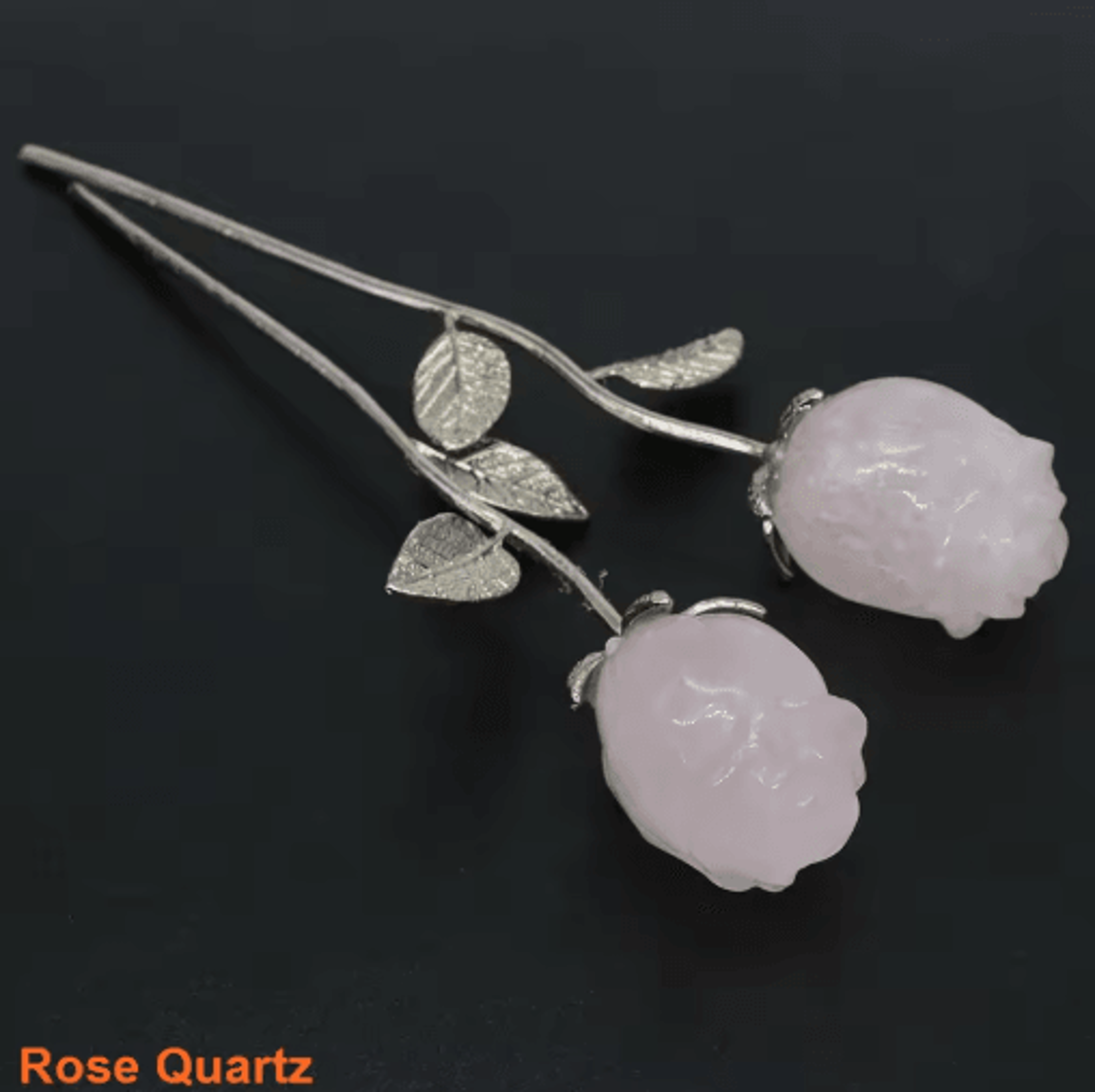 HandCarved Rose Quartz Crystal Rose  Romantic Healing Gemstone Gift  Home Decor 2