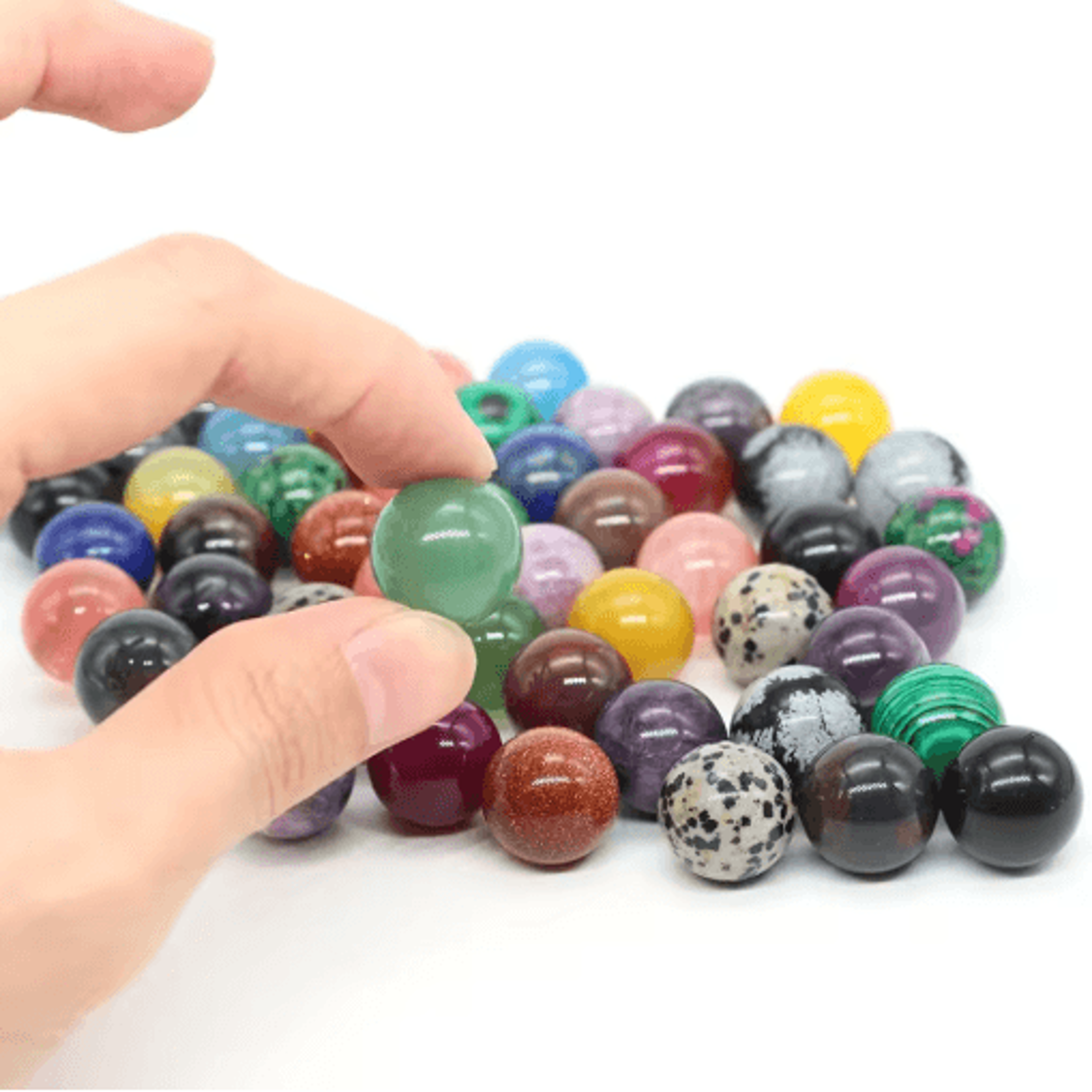 Natural Crystal Sphere Set  Amethyst  Rose Quartz Healing Gemstone Balls For Home Decor 19