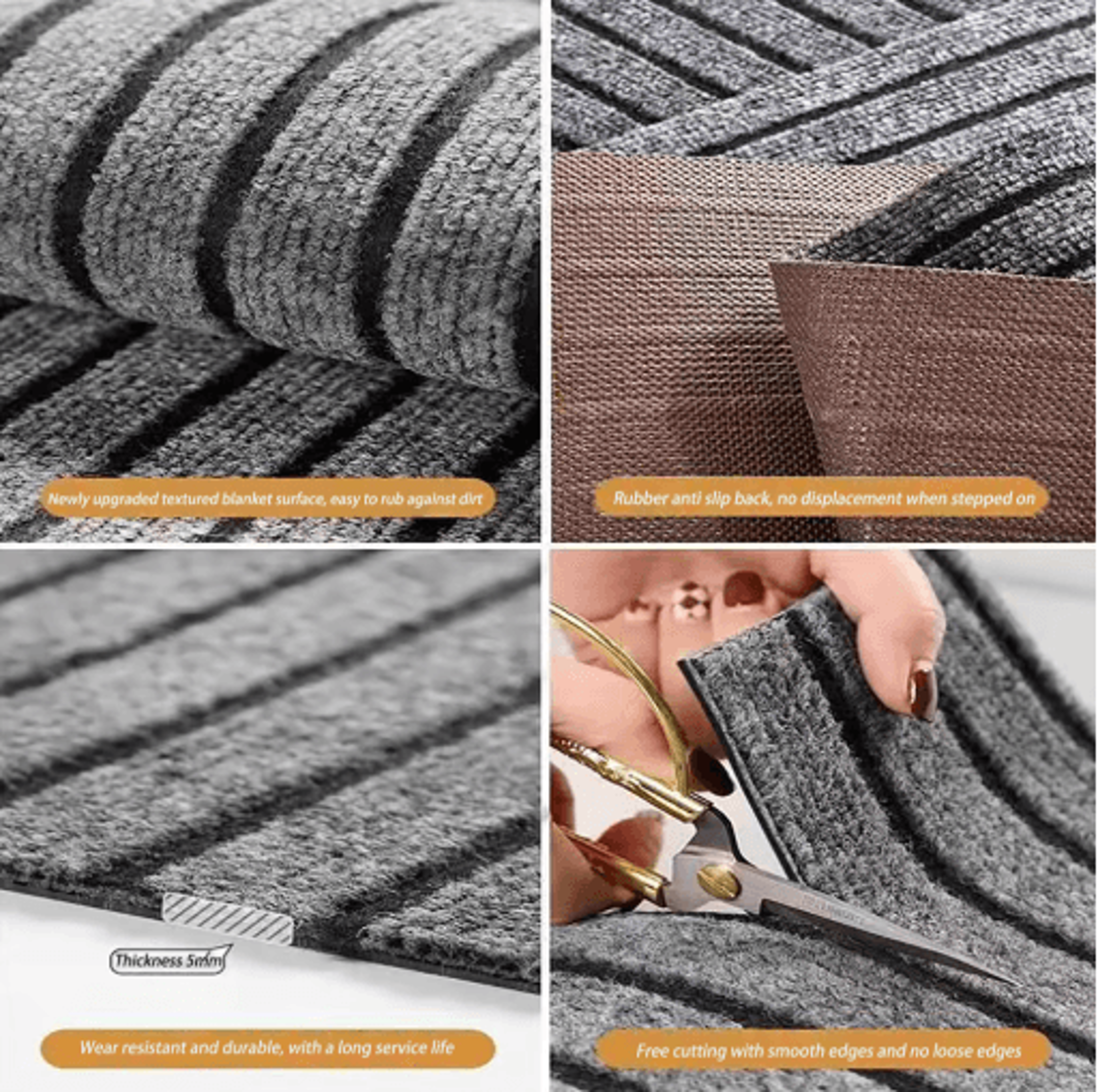 Waterproof NonSlip Floor Mat MultiPurpose Bathroom Kitchen  Entryway Rug 0
