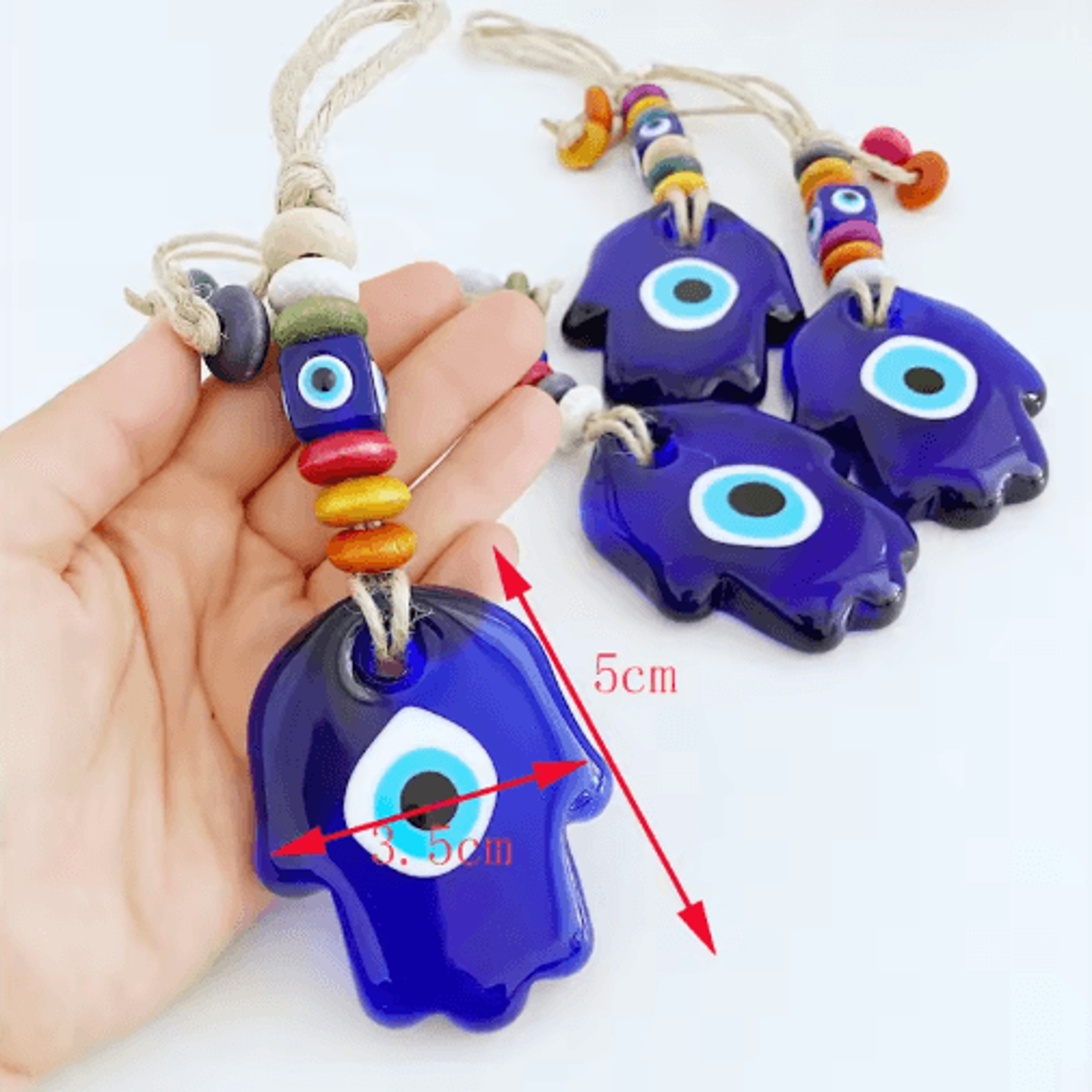 Handmade Turkish Evil Eye Pendant Lucky Glass Bead Wall  Car Hanging Decor 5