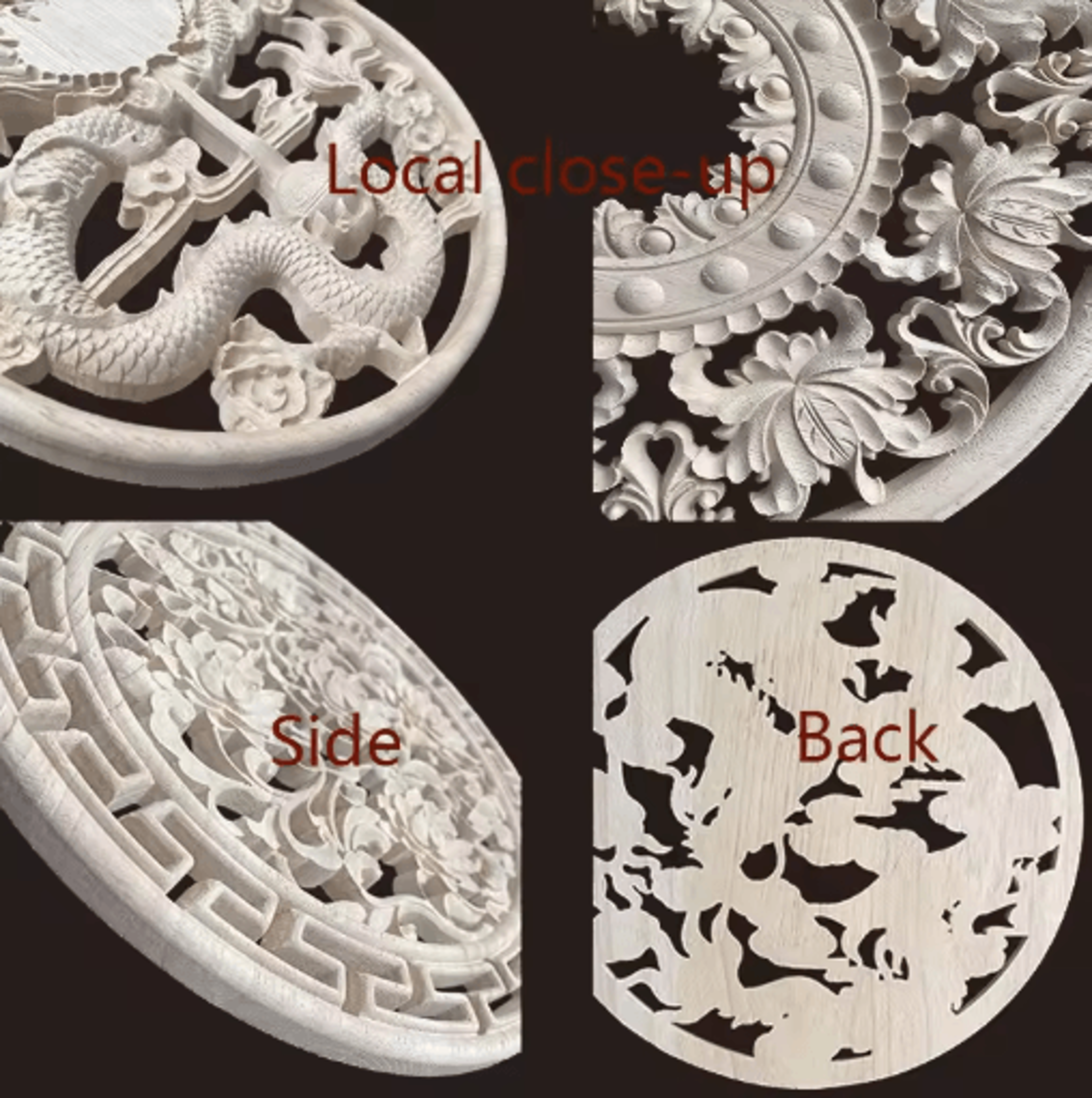 Hand Carved Wooden Applique Onlays Decorative Wood Furniture Applique For Doors  Home Decor 29