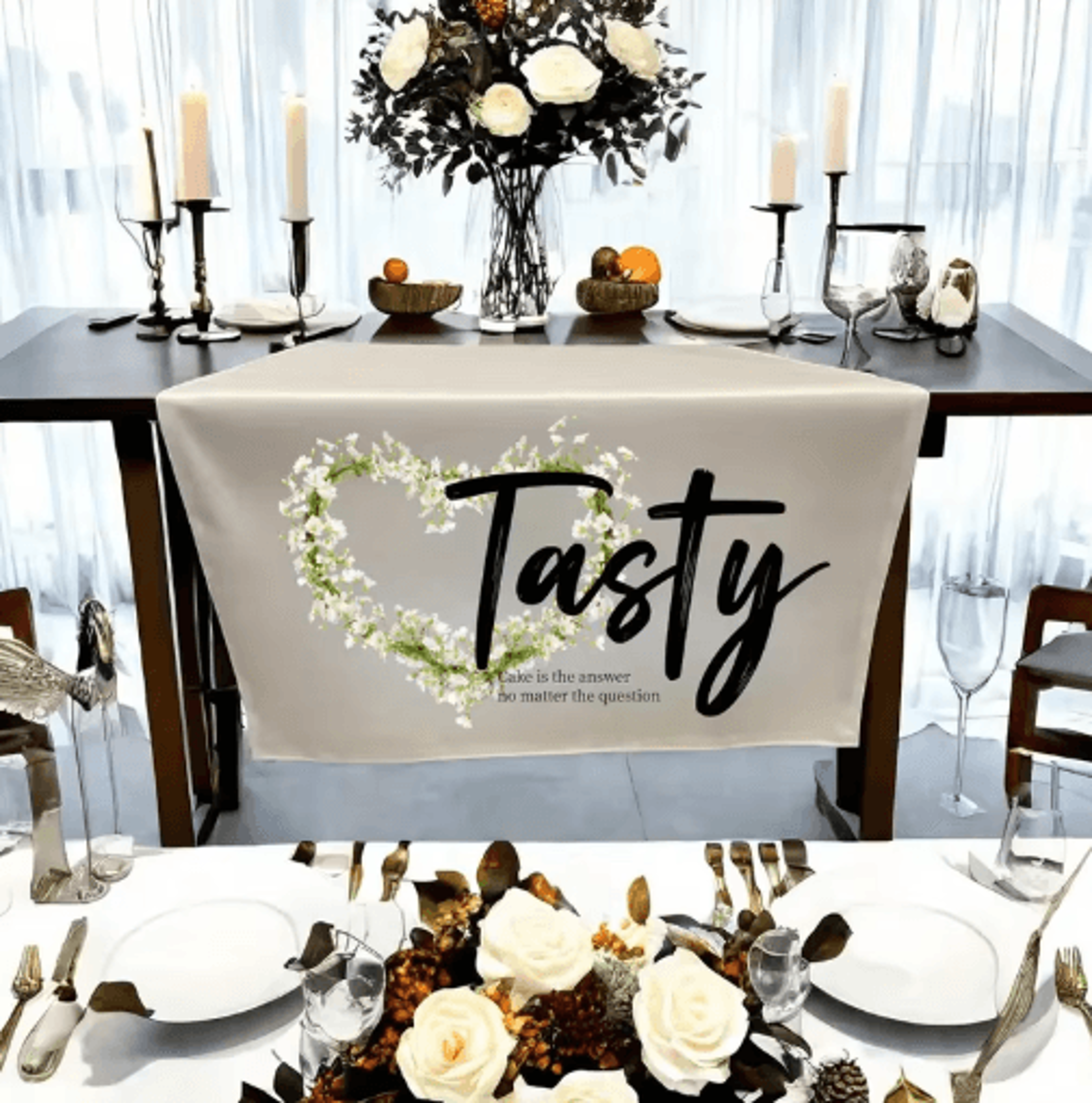 Customizable AllSeason Table Runner  Personalized Custom Table Runner For Events  Home Decor 6