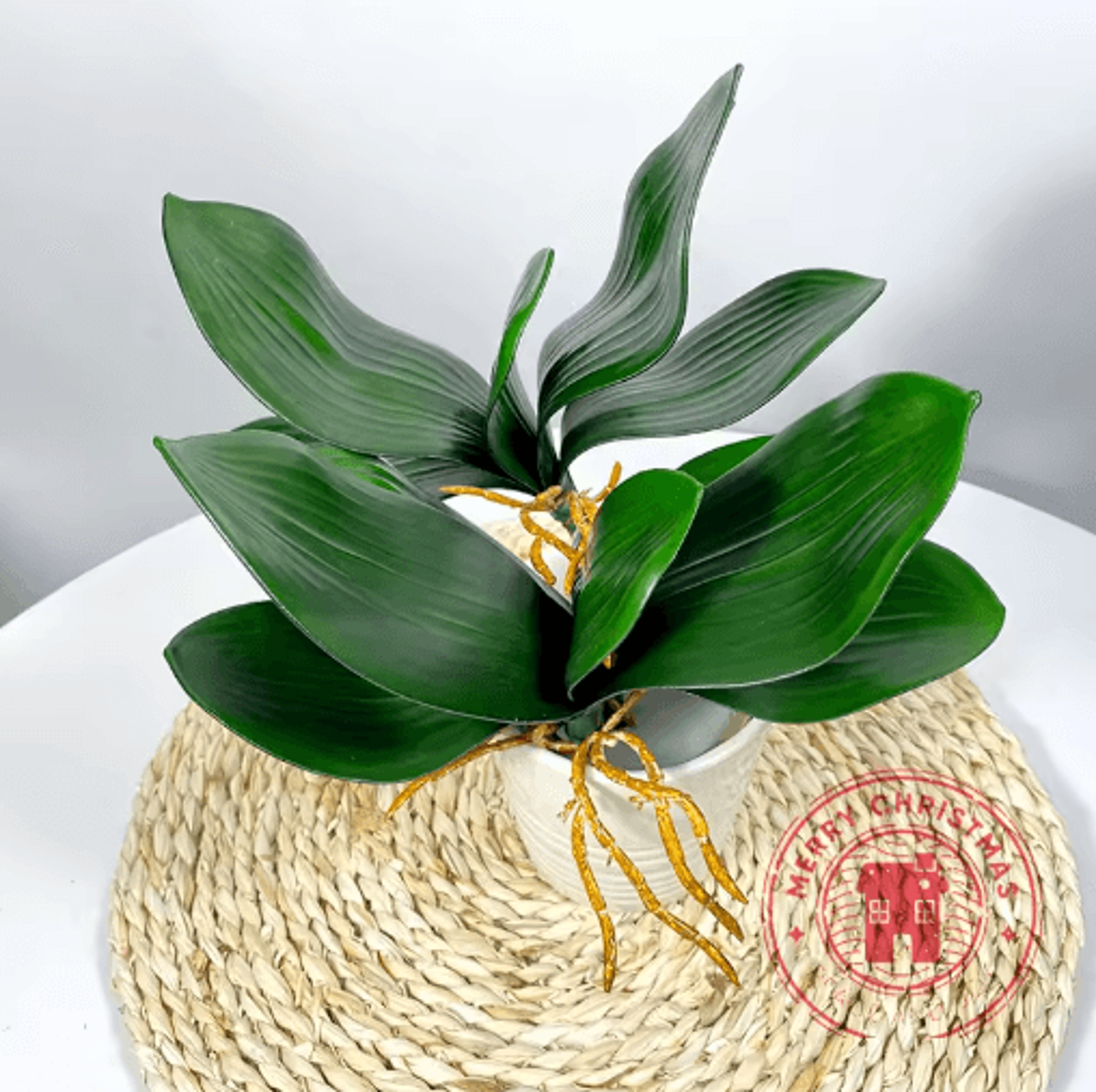 Realistic Phalaenopsis Orchid Leaves  Lifelike Artificial Orchid Leaves For Floral Arrangements 0