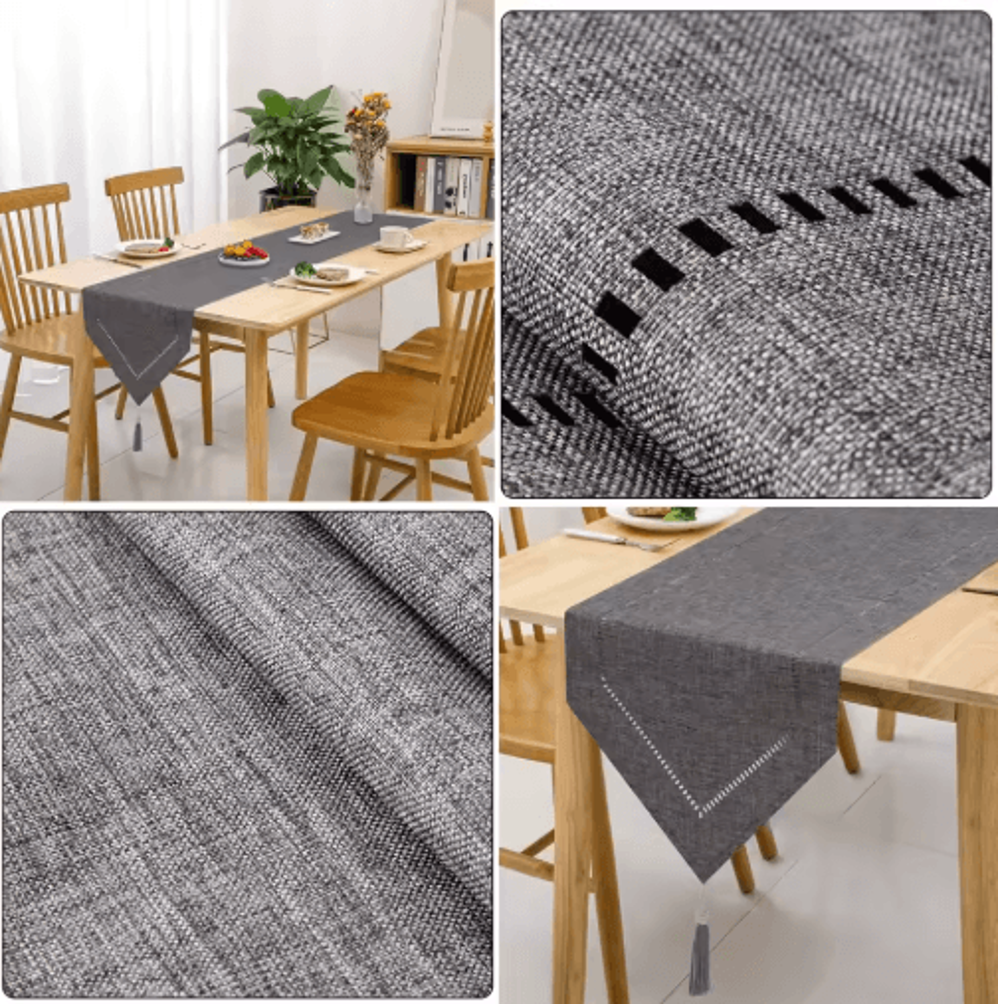 Modern Solid Linen Table Runner  Minimalist Linen Table Runner For Dining  Coffee Tables 0