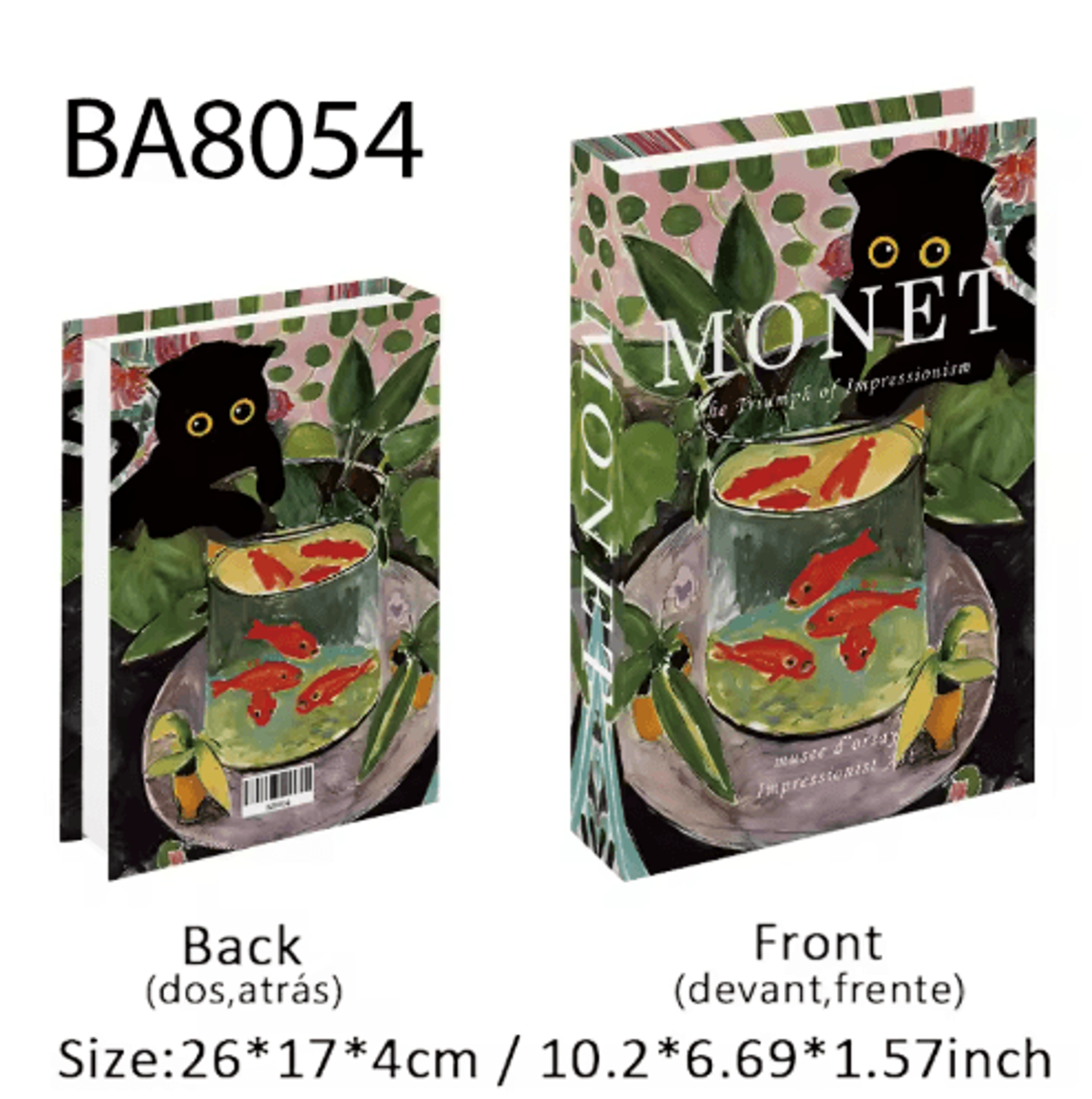 Van Gogh  Monet Decorative Book Box  Artistic Fake Book Storage Box For Home Decor 7