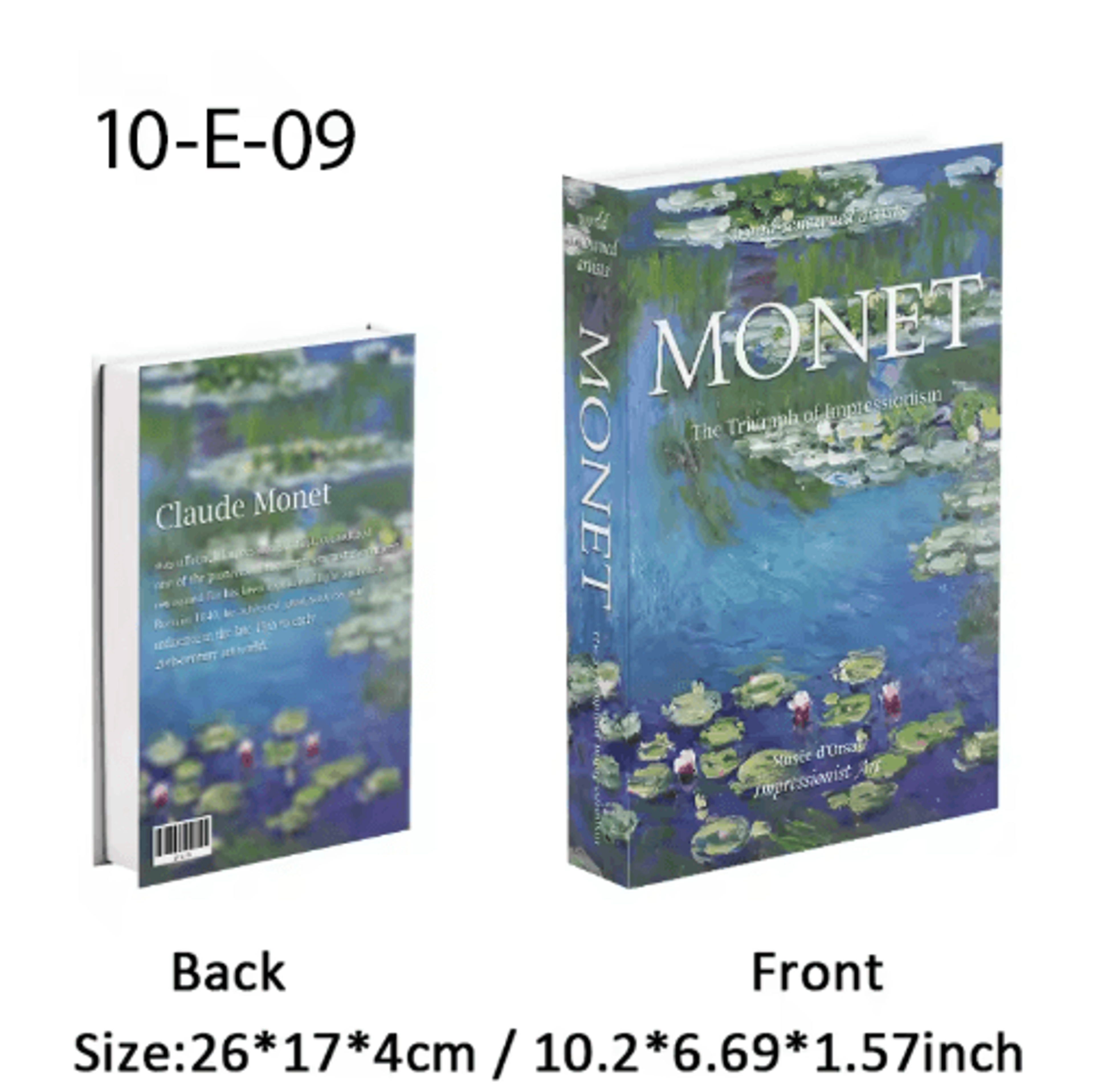 Van Gogh  Monet Decorative Book Box  Artistic Fake Book Storage Box For Home Decor 27