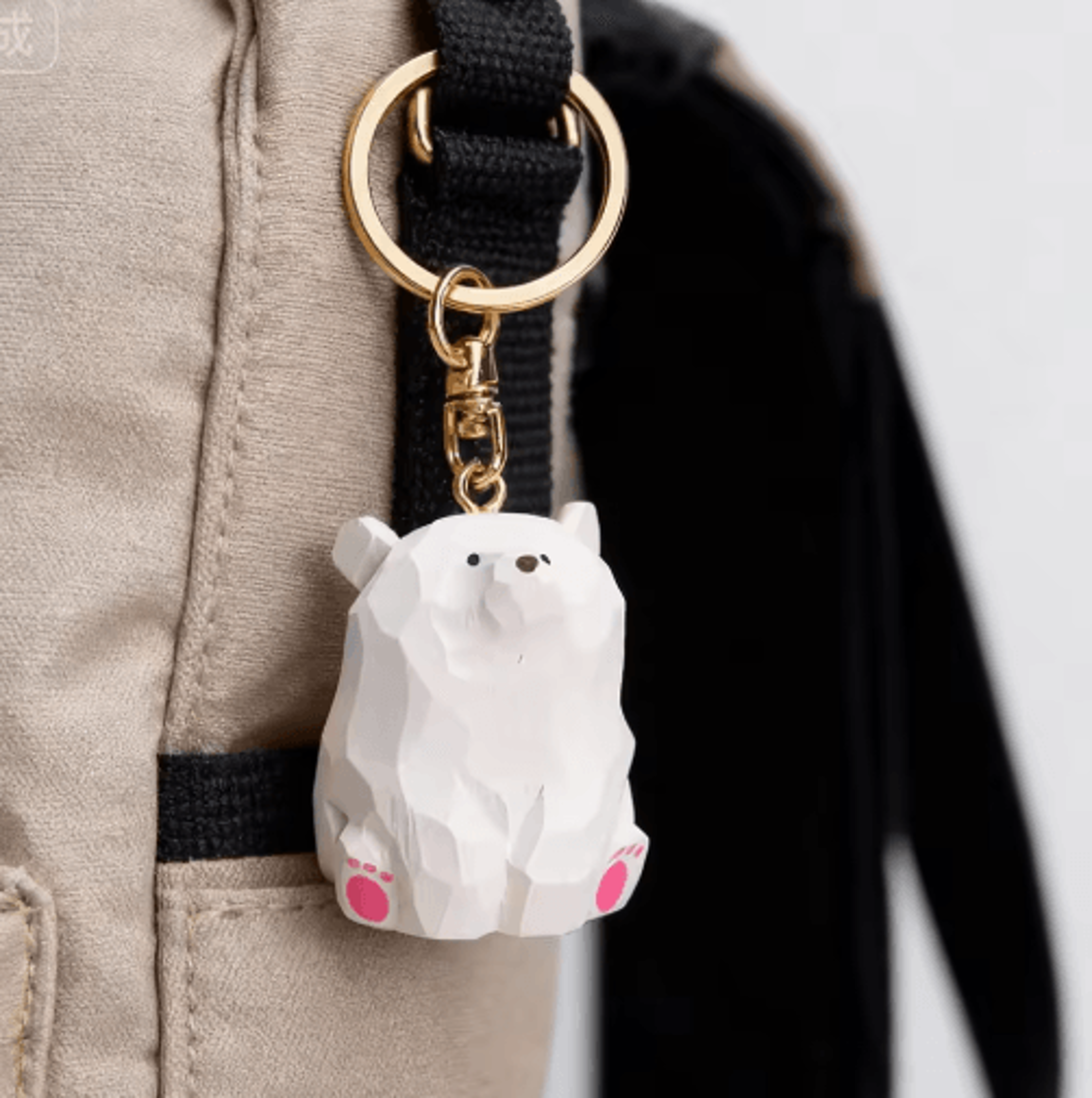 Cute Wooden Bear Keychain Cartoon Animal Couple Pendant 6