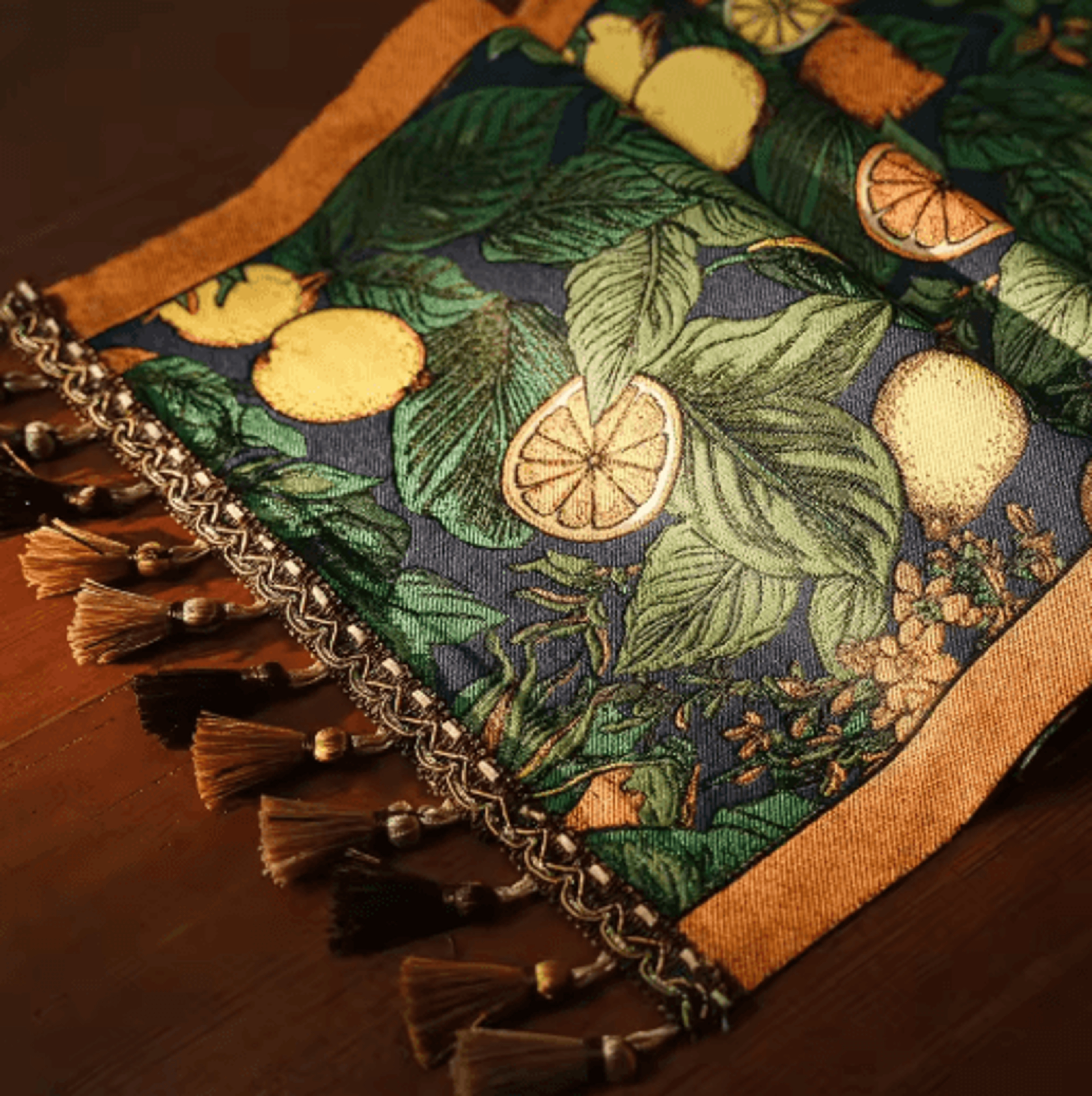 Farmhouse Lemon Table Runner Farmhouse Floral Kitchen  Dining Table Decor 0
