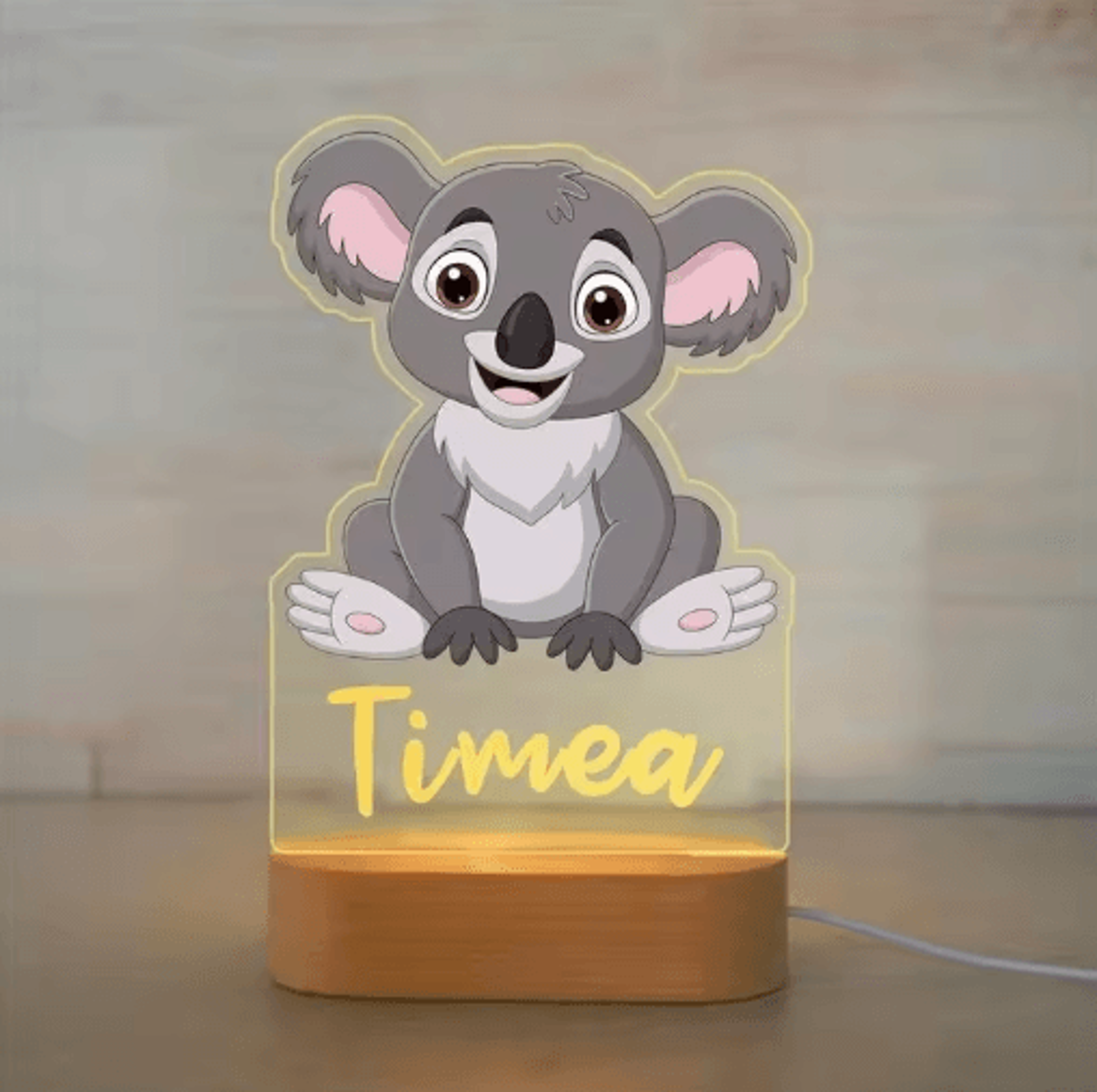 Personalized Custom Name Night Light Acrylic USB LED Lamp For Kids 18