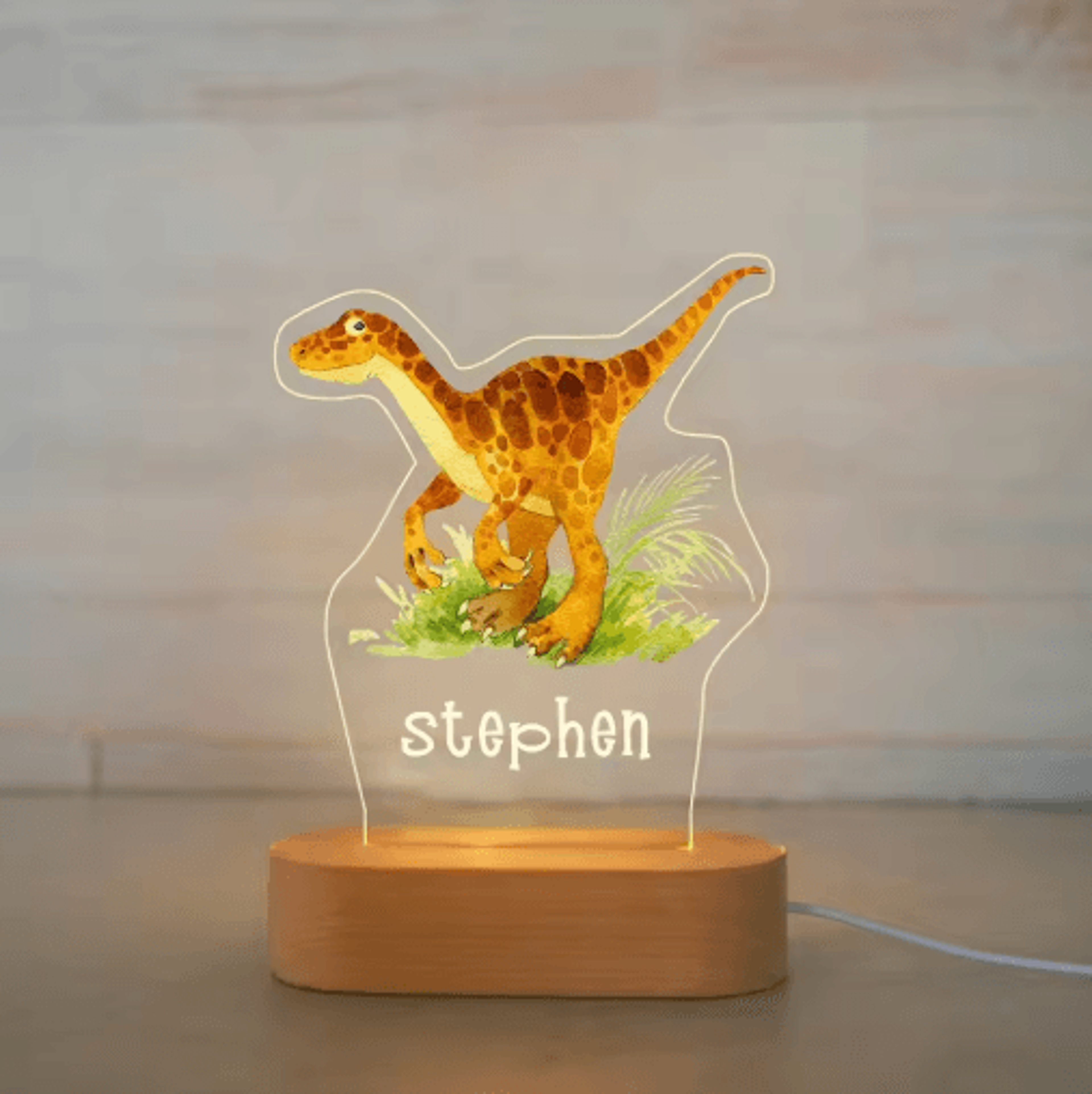 Personalized Custom Name Night Light Acrylic USB LED Lamp For Kids 9