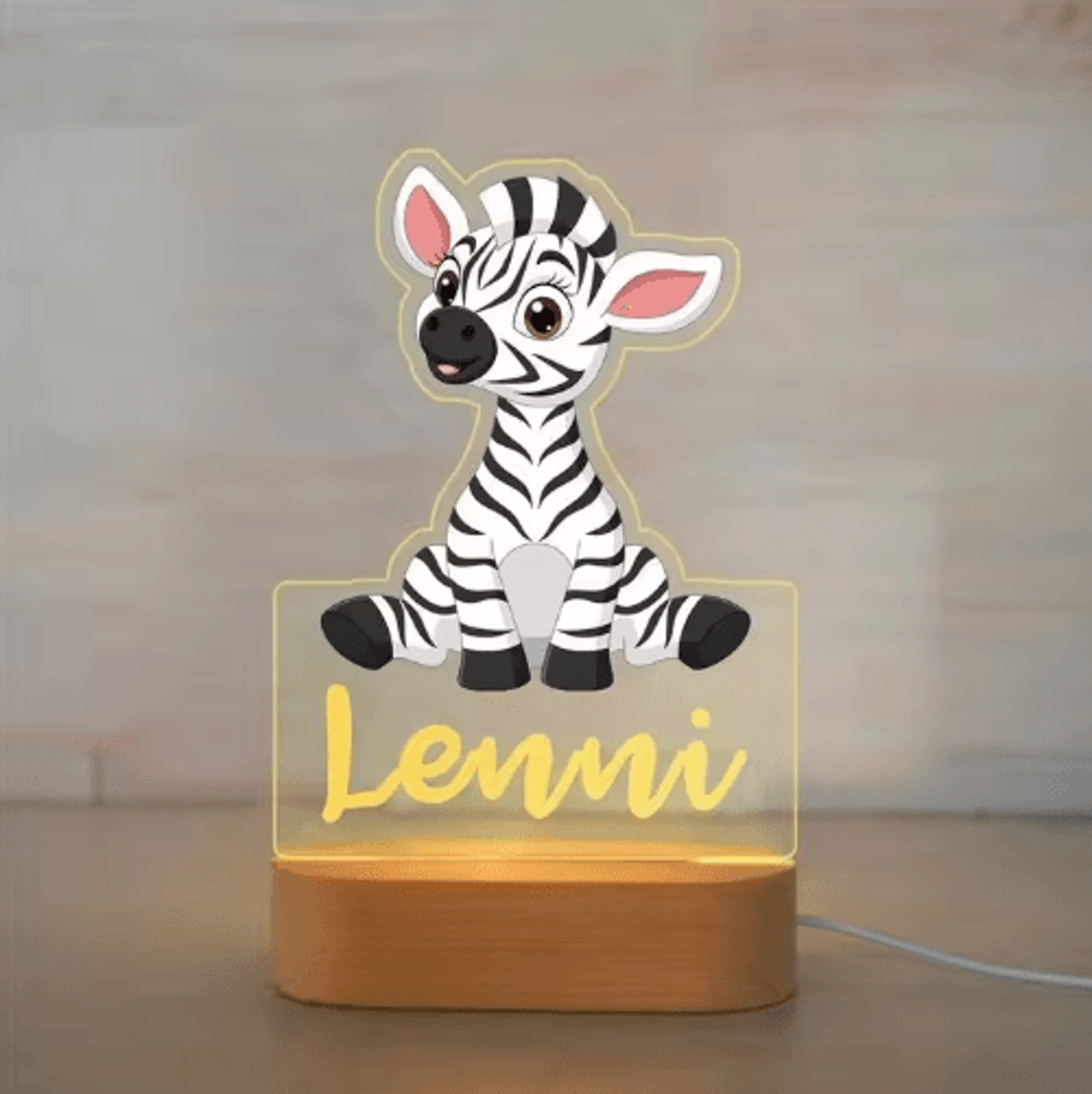Personalized Custom Name Night Light Acrylic USB LED Lamp For Kids 26