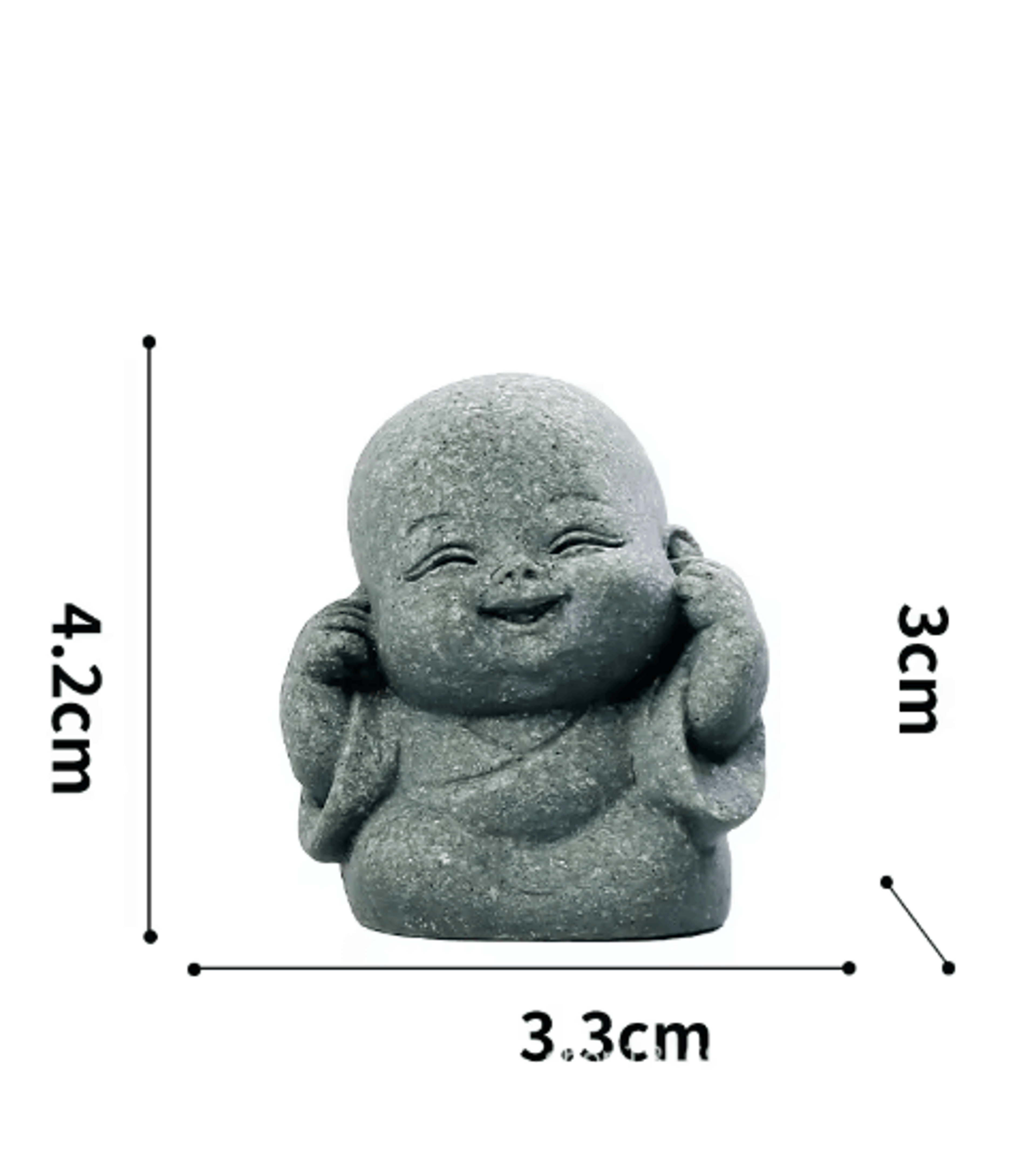 Cute Zen Monk Statues Serene Meditation Decor  Mini Garden Figurines Set 1